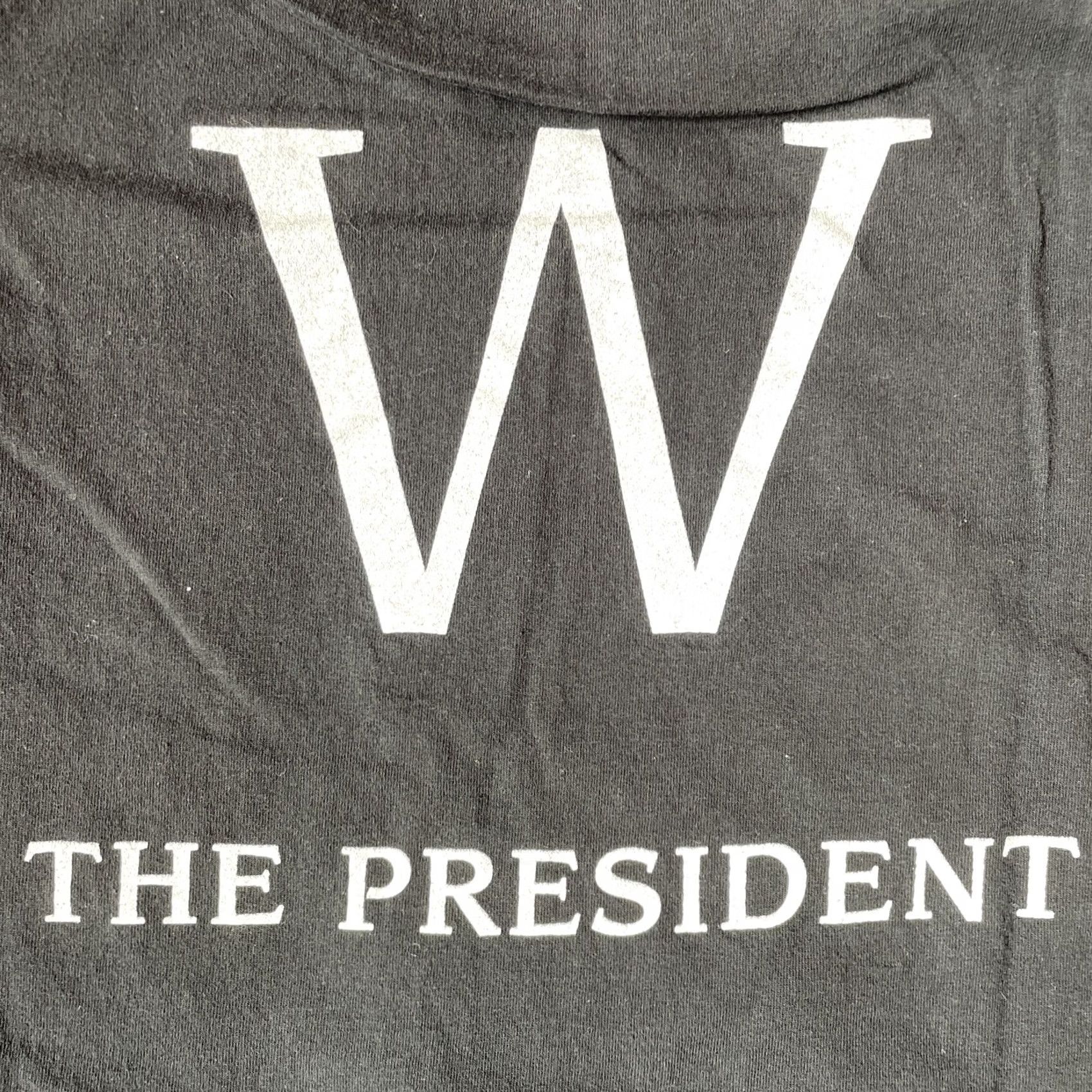 George VINTAGE Murina Mens XL Black T-Shirt Made In USA W The President George W Bush Shirt Size US XL / EU 56 / 4 - 3 Thumbnail