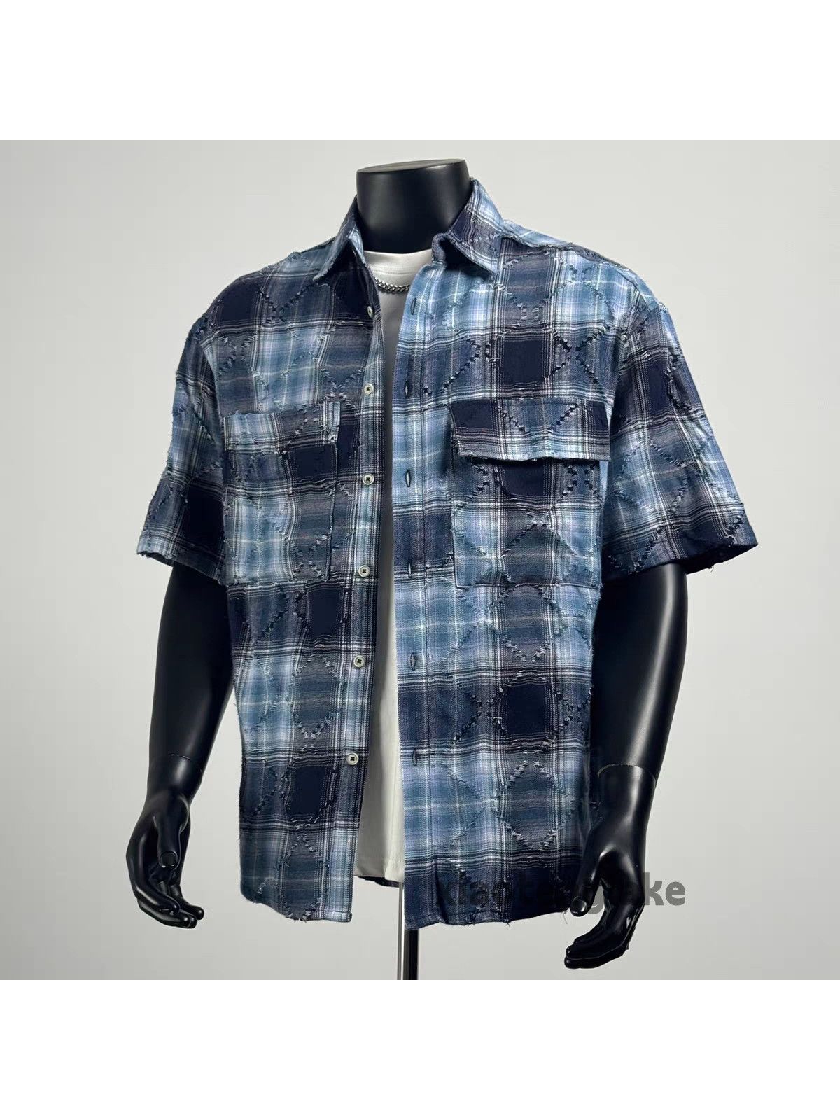 Vintage Unisex utility loose pattern festival Plaid yuppie shirt Size US XL / EU 56 / 4 - 9 Thumbnail