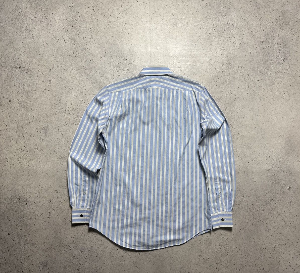 Hermes Hermes Striped Button Up Shirt Luxury Vintage Size US L / EU 52-54 / 3 - 9 Thumbnail
