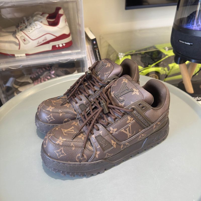 Louis Vuitton Louis Vuitton Trainer Maxi Brown Low-Top Sneakers 0079 Size US 8 / EU 41 - 1 Thumbnail