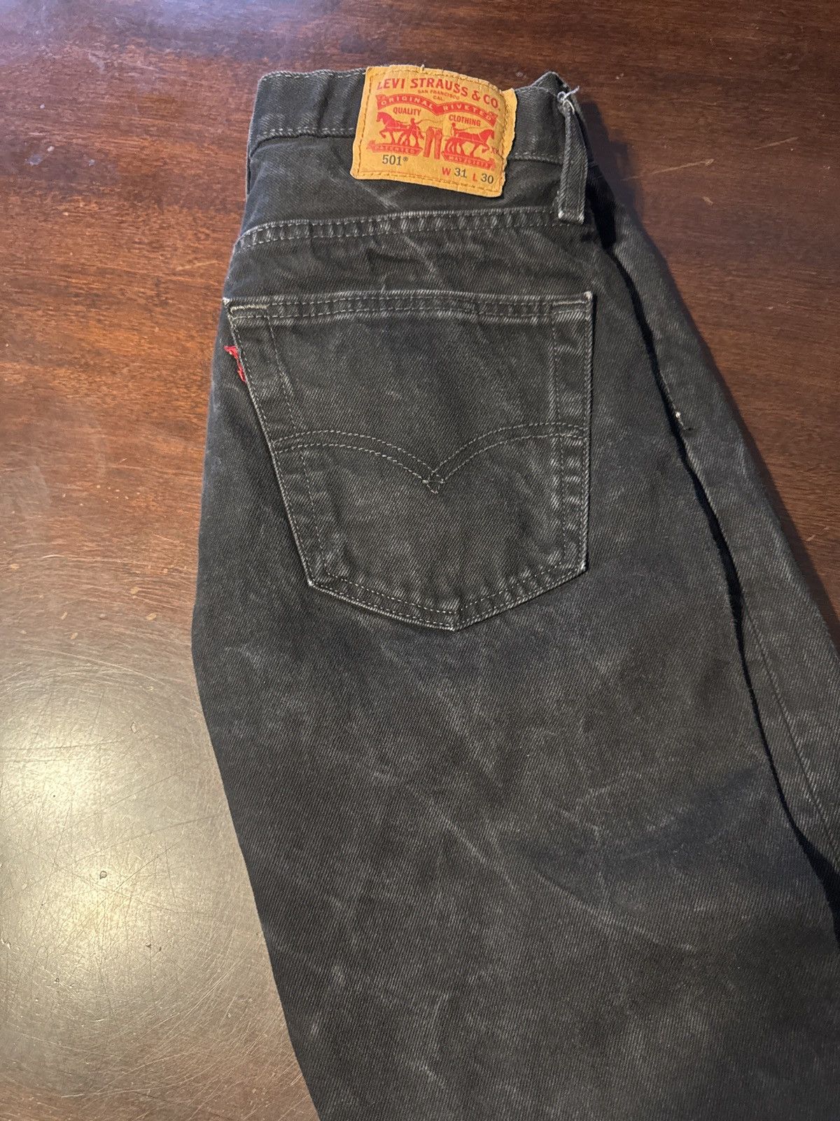 Levi's Levis 501 Boot cut 31x30 washed once Size US 31 - 1 Thumbnail