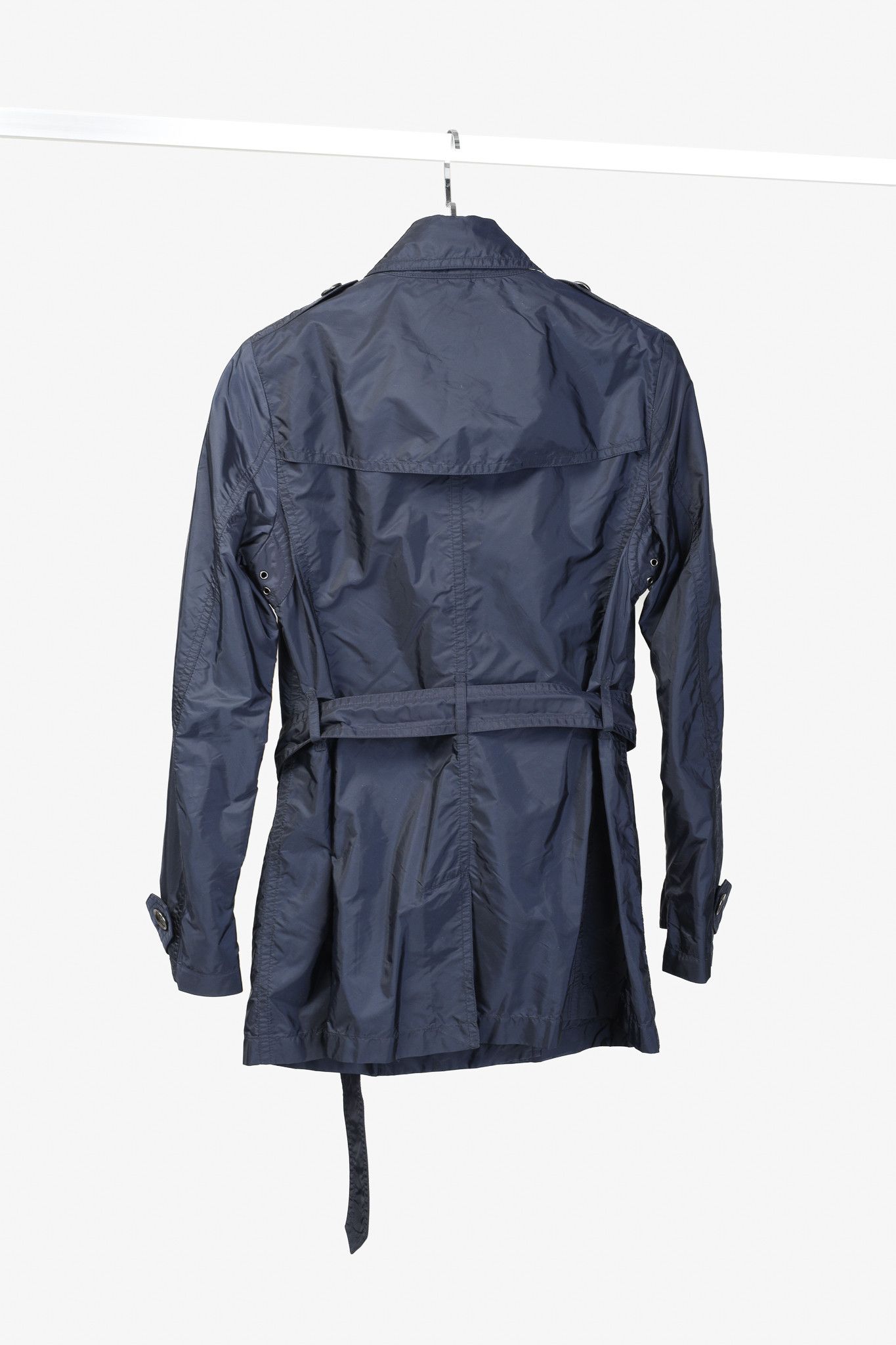 Burberry Burberry Brit Navy Double-Breasted Belted Short Rain Coat Size M / US 6-8 / IT 42-44 - 2 Thumbnail