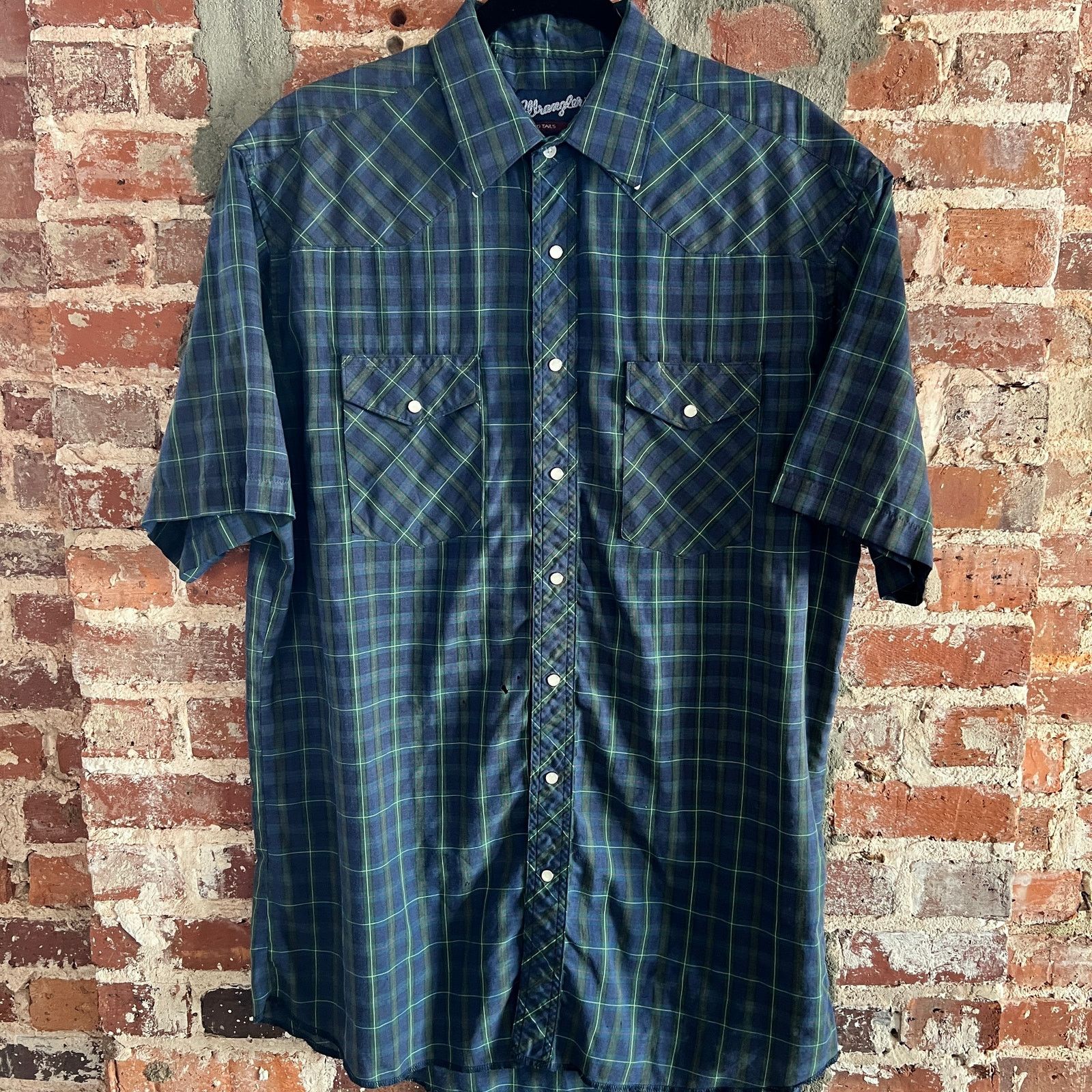Wrangler VTG 90s Wrangler Paper Thin Pearl Snap Shirt L 16.5 24x33 Size US L / EU 52-54 / 3 - 3 Thumbnail
