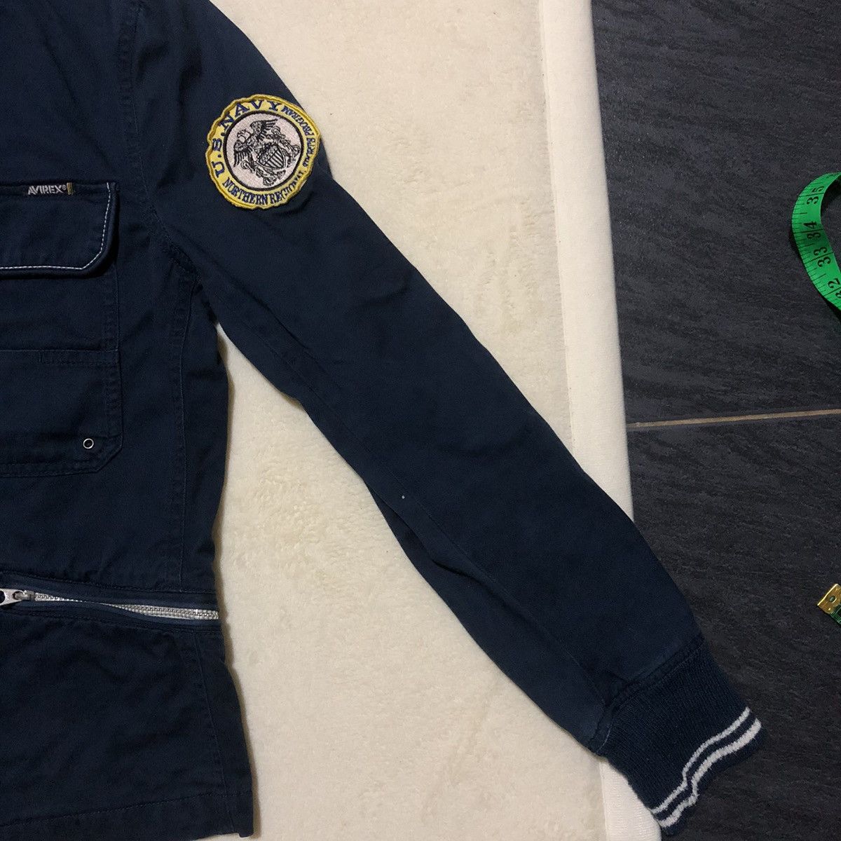 Avirex × Japanese Brand DISTRESSED Avirex Varsity Multi-pocket Light Jacket Size US S / EU 44-46 / 1 - 5 Thumbnail