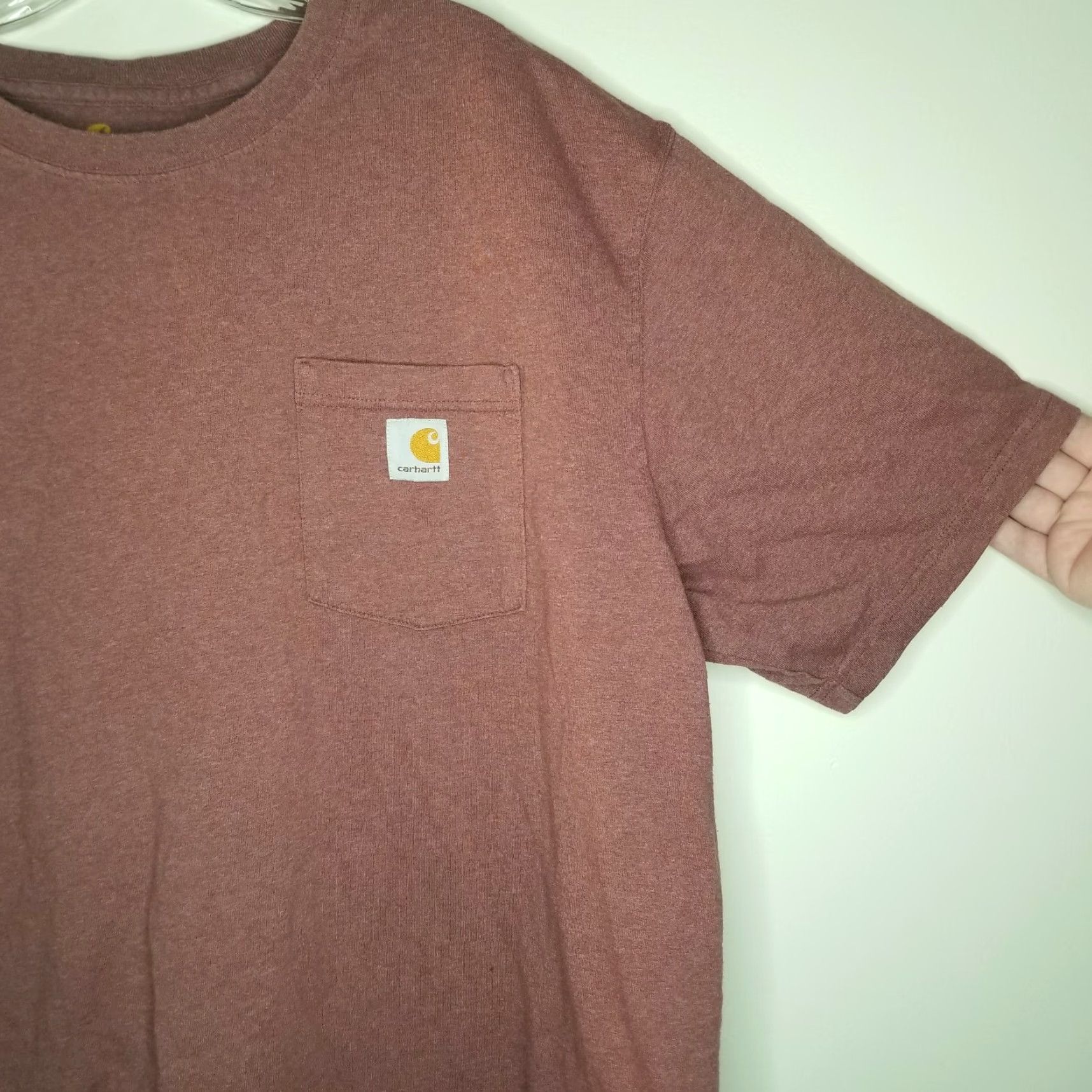 Carhartt VINTAGE Carhartt Mens Short Sleeve Red Original Fit Pocket Size XL Size US 36 / EU 52 - 2 Thumbnail