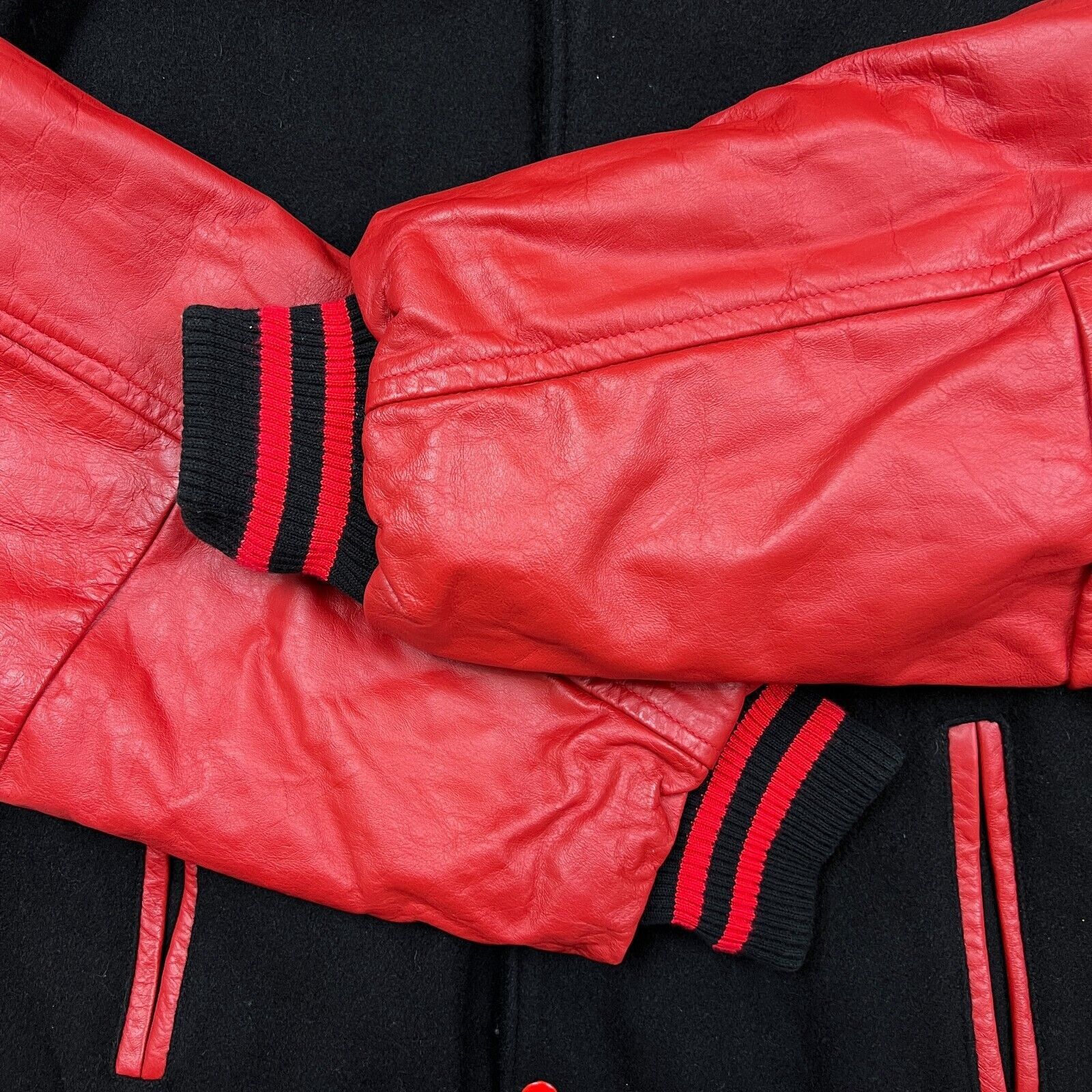 Vintage Vintage Lottery Jacket Medium Leather Varsity Letterman 90s Size US M / EU 48-50 / 2 - 4 Thumbnail