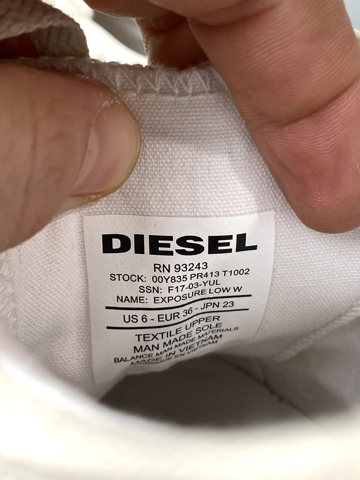 Diesel Vintage Diesel Low Top Design Denim Sneakers Bw Sport Size US 6 / IT 36 - 18 Thumbnail