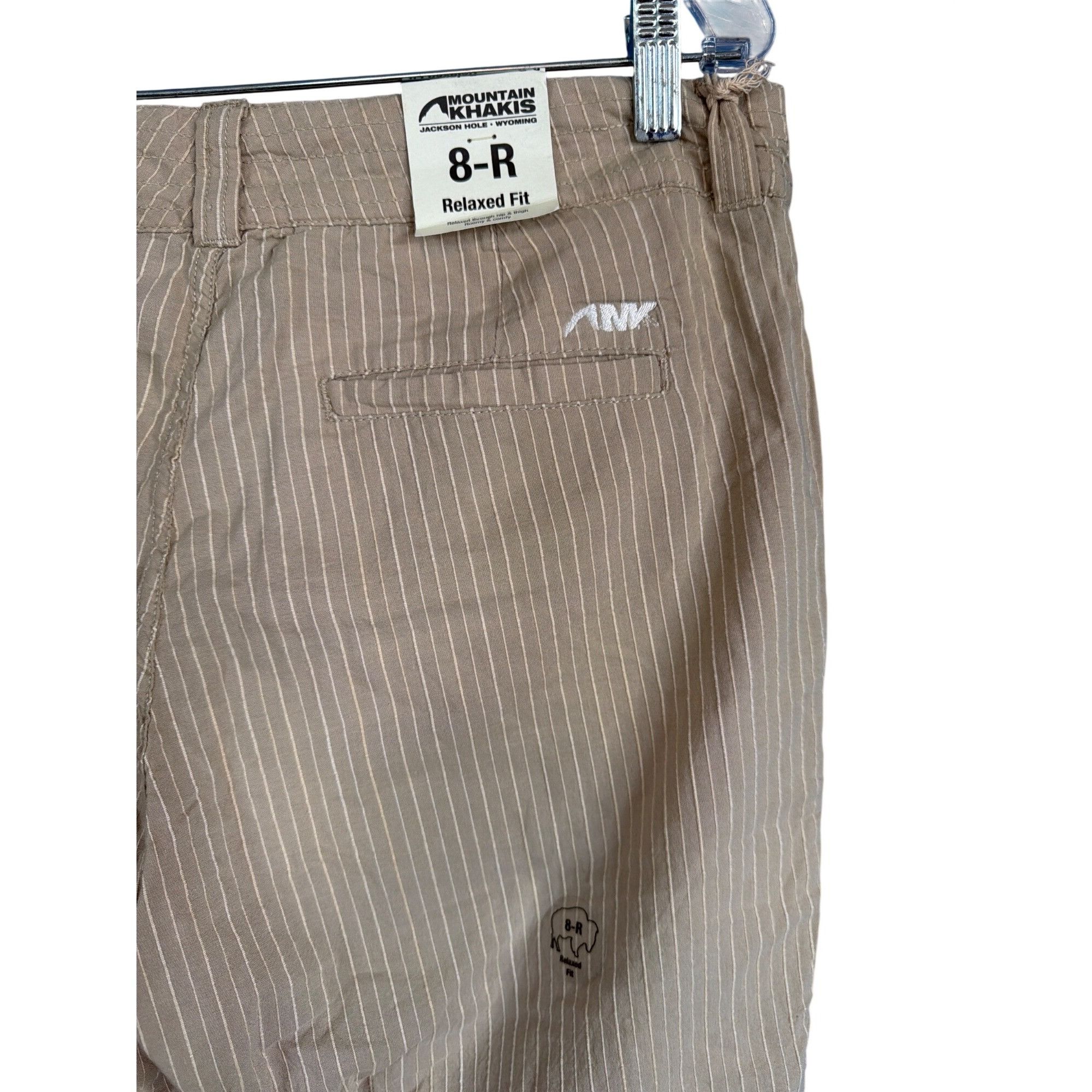 Mountain Khakis NWT Mountain Khakis 8R Lightweight Pinstripe Pants Beige New Size 30" / US 8 / IT 44 - 5 Thumbnail