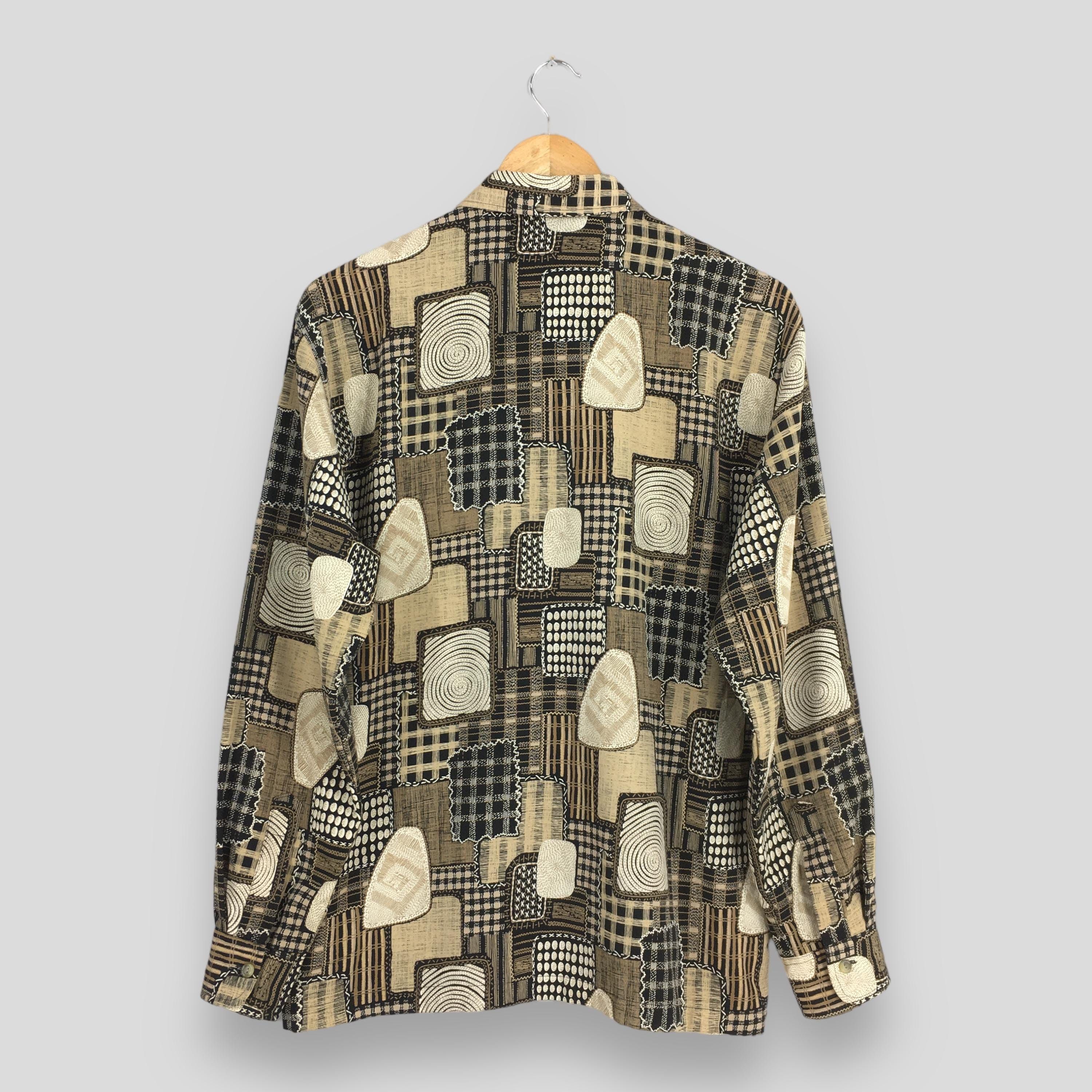 Vintage Abstract Novelty Baroque Psychedelic Polyester Shirt M Size US M / EU 48-50 / 2 - 6 Thumbnail