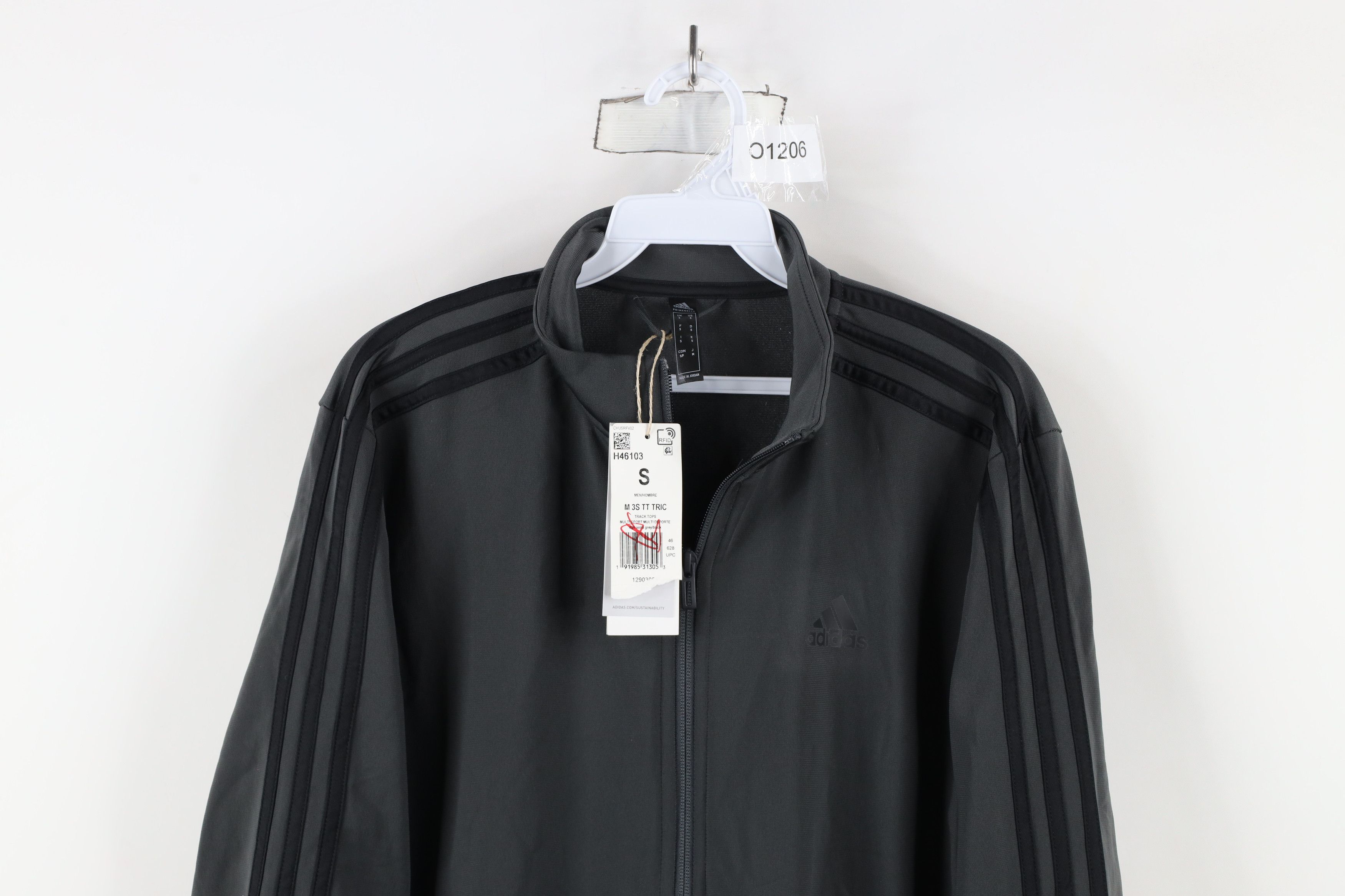 Adidas New Adidas Spell Striped Full Zip Warm Up Track Jacket Gray Size US S / EU 44-46 / 1 - 2 Thumbnail