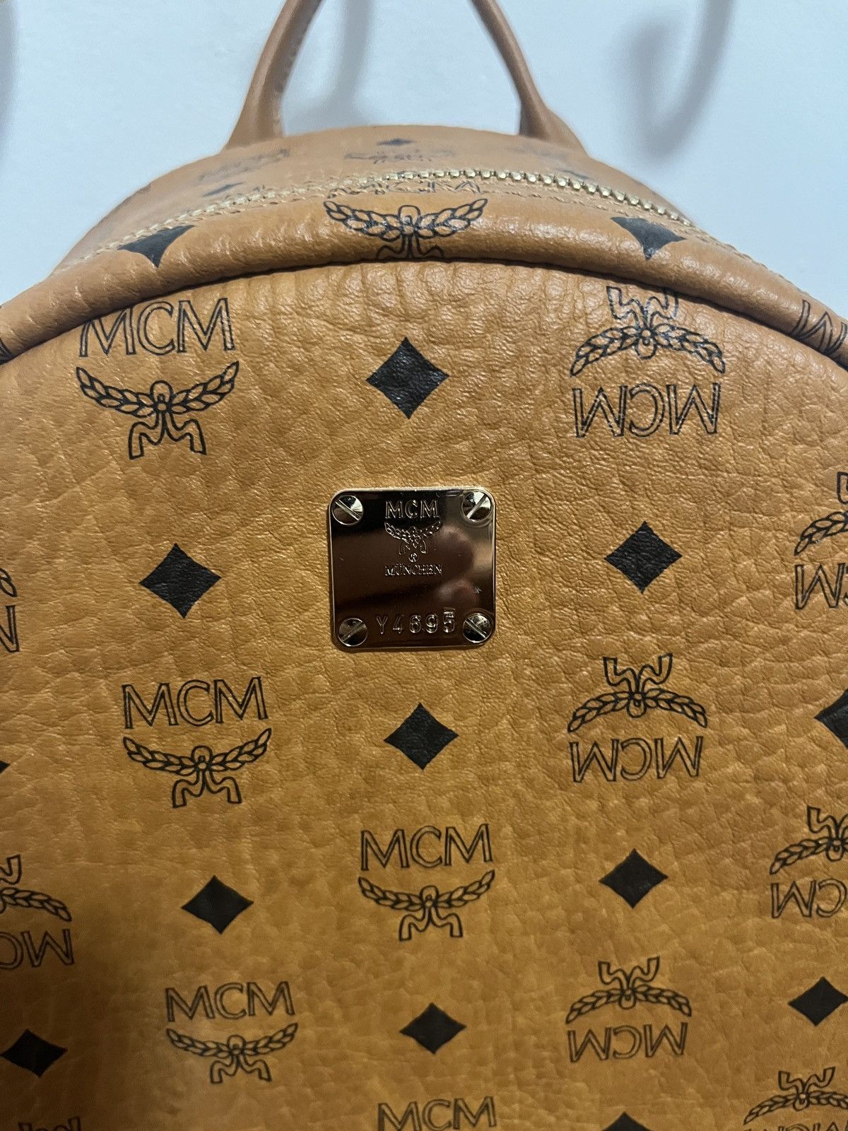 MCM Mcm Cognac Stark Backpack Size ONE SIZE - 3 Thumbnail