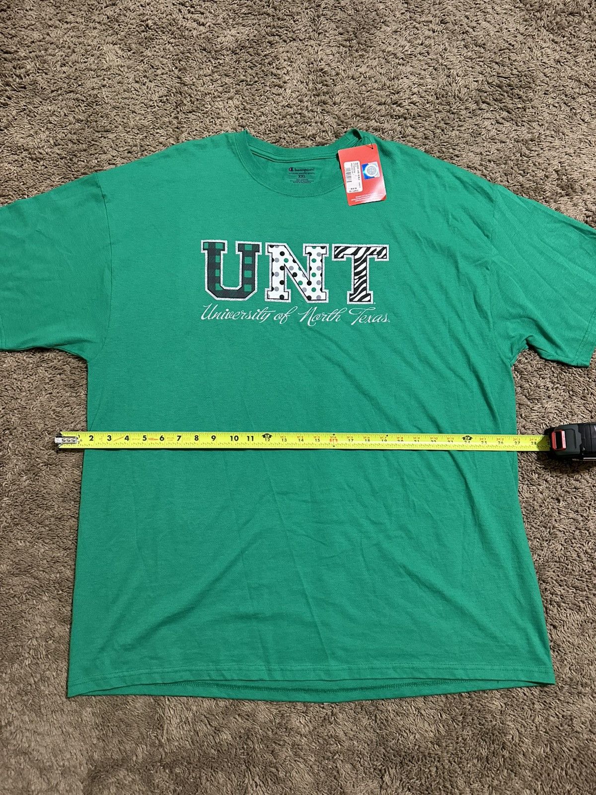 Champion × NCAA × Vintage Vintage NCAA Champion UNT Mean Green shirt 00s size 2XL Size US XXL / EU 58 / 5 - 6 Thumbnail