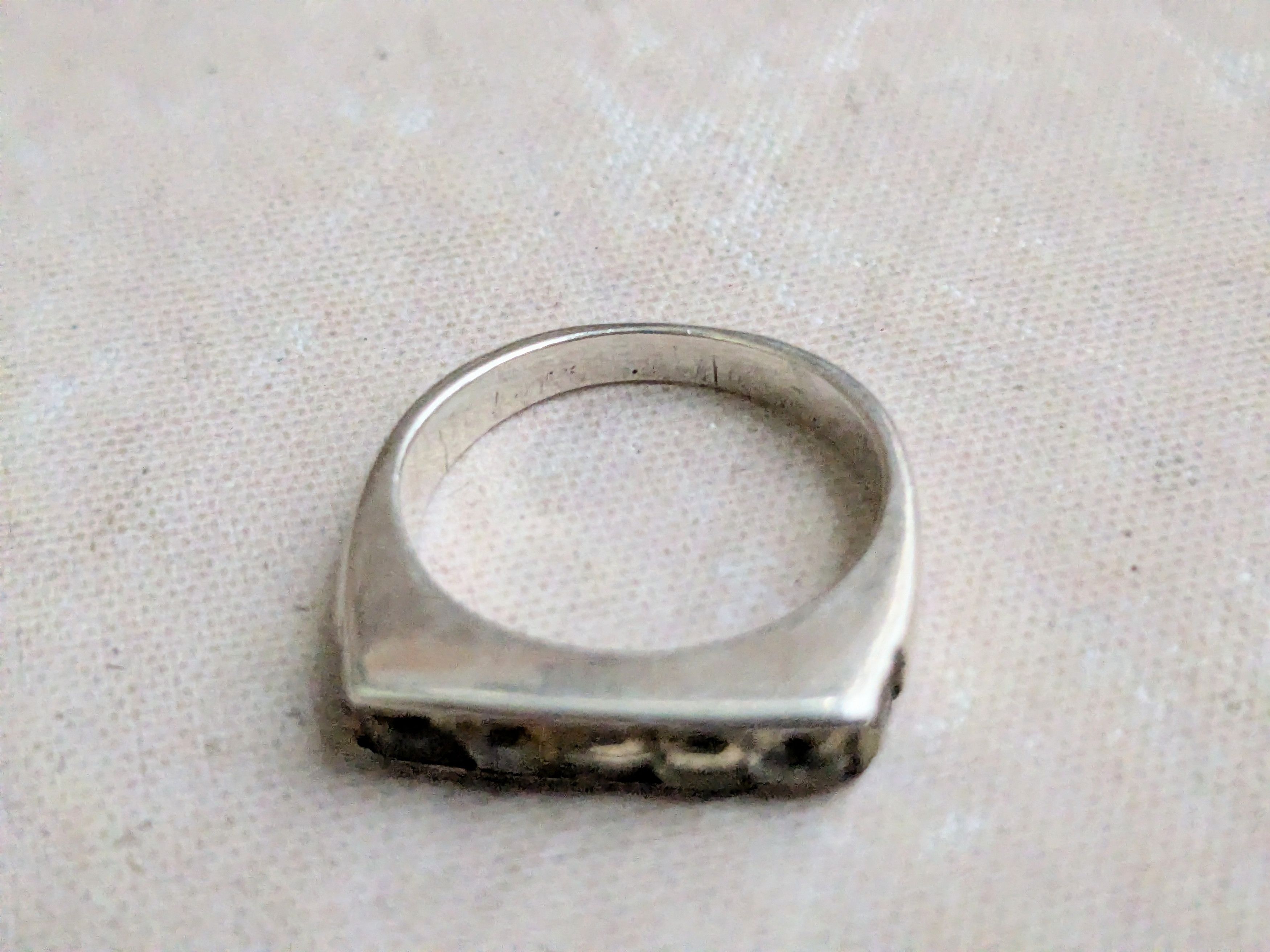 Sterling Silver Vintage Sterling Silver Ring Yellow Citrine 6.5 Channel Size ONE SIZE - 5 Thumbnail