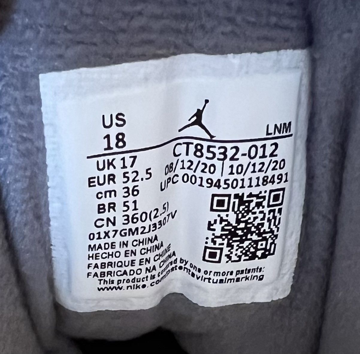 Jordan Brand Jordan 3 Retro Cool Grey 2021 SIZE 18 Size US 15 / EU 48 - 8 Thumbnail
