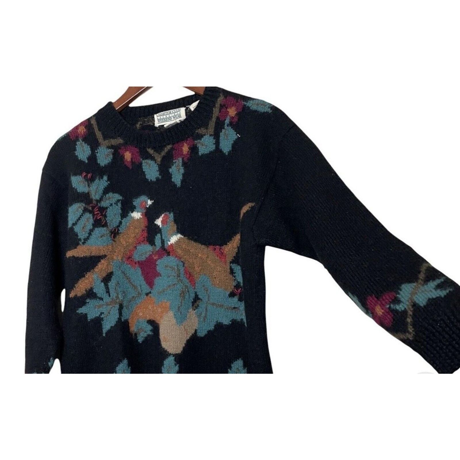 Vintage VTG charter Club Wool Hand Knit Quail Hunting Sweater Size US S / EU 44-46 / 1 - 2 Thumbnail