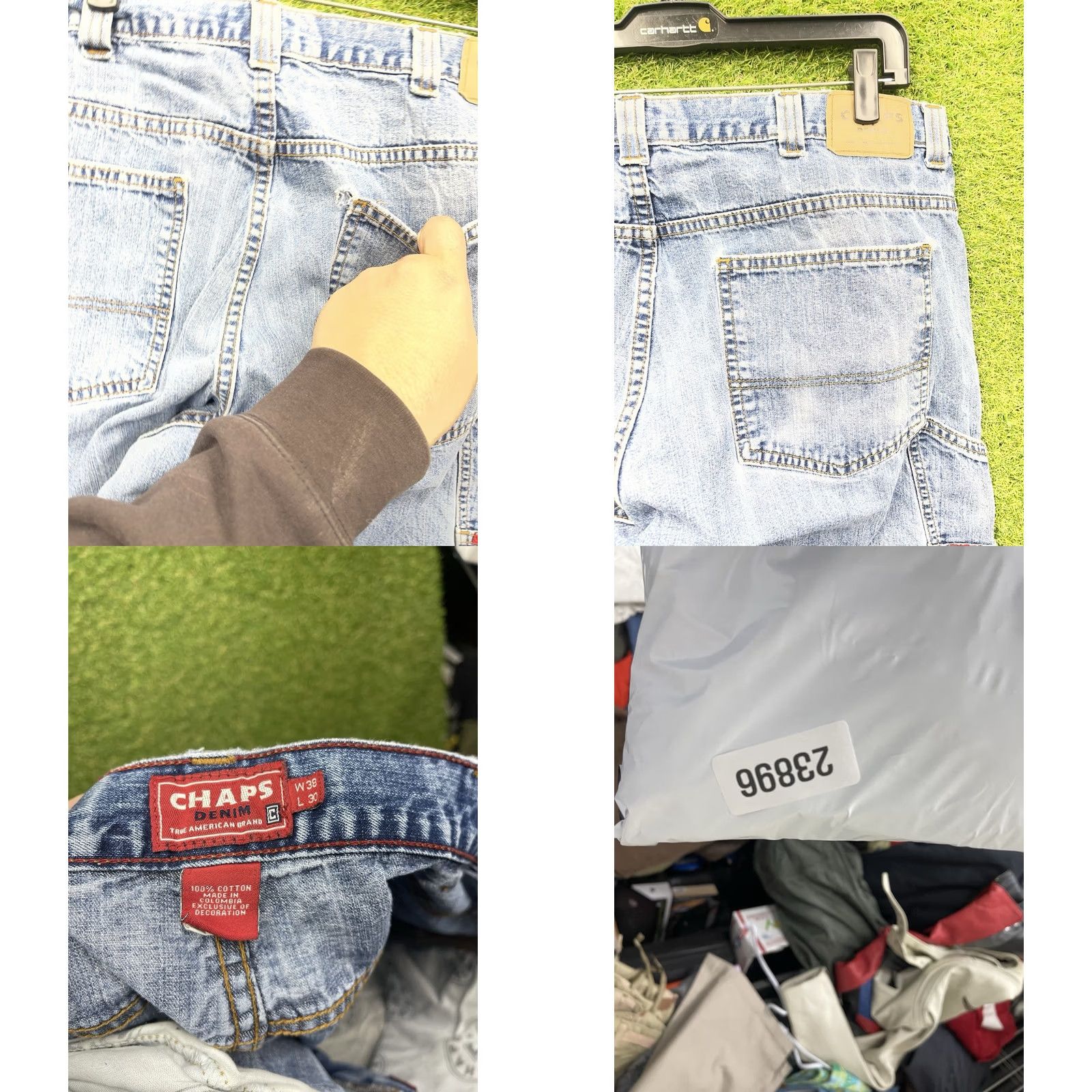Chaps VINTAGE Chaps Carpenter Jeans Mens 38x30 Denim 5-Pocket Relaxed Waist 38 Blue Grunge Skater Wide Leg Jeans Mens Size US 38 / EU 54 - 8 Thumbnail