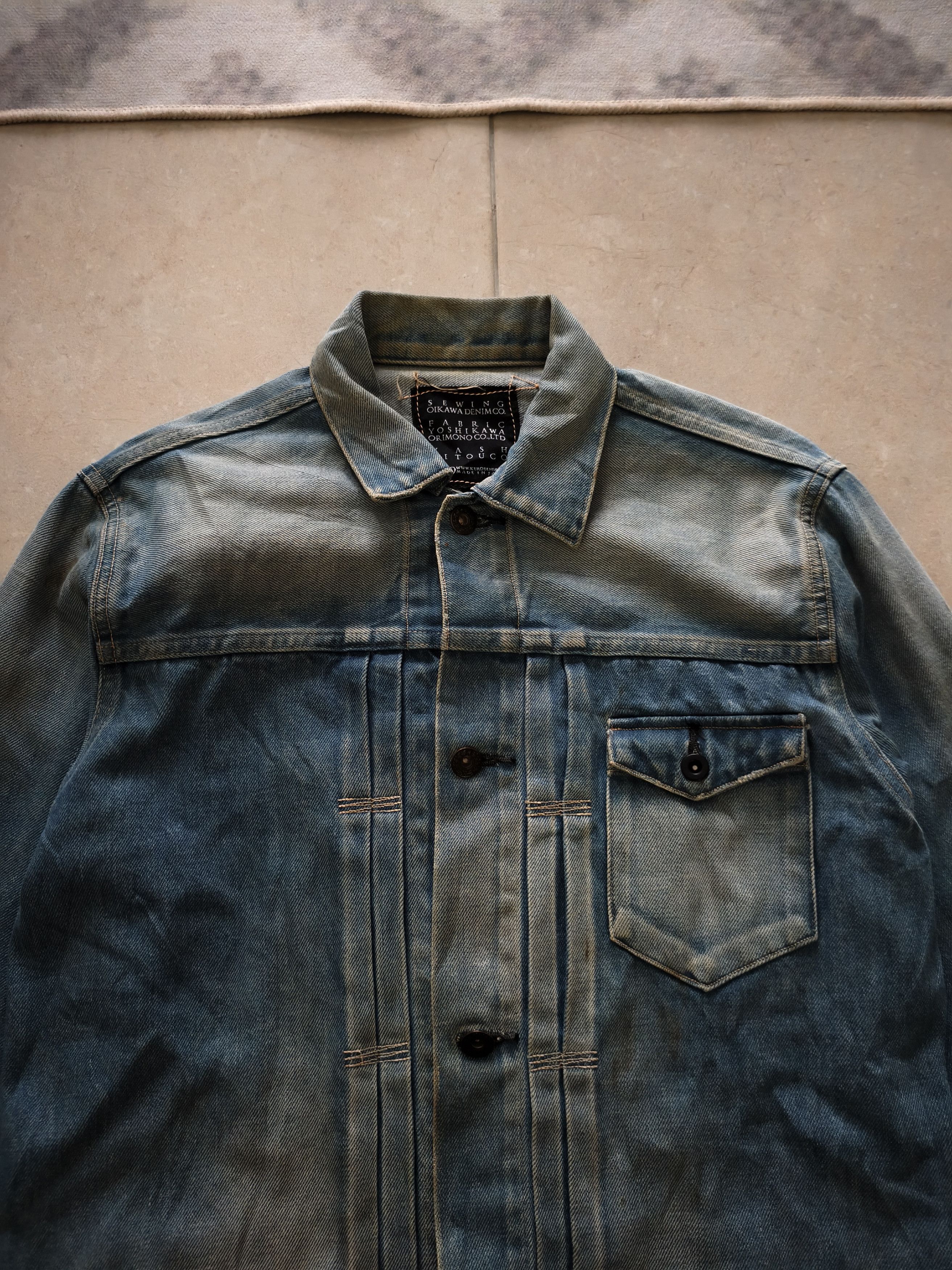 Japanese Brand × KURO 🔥STEALS🔥Very Rare KURO Denim Type 1 Denim Jacket Size US S / EU 44-46 / 1 - 3 Thumbnail