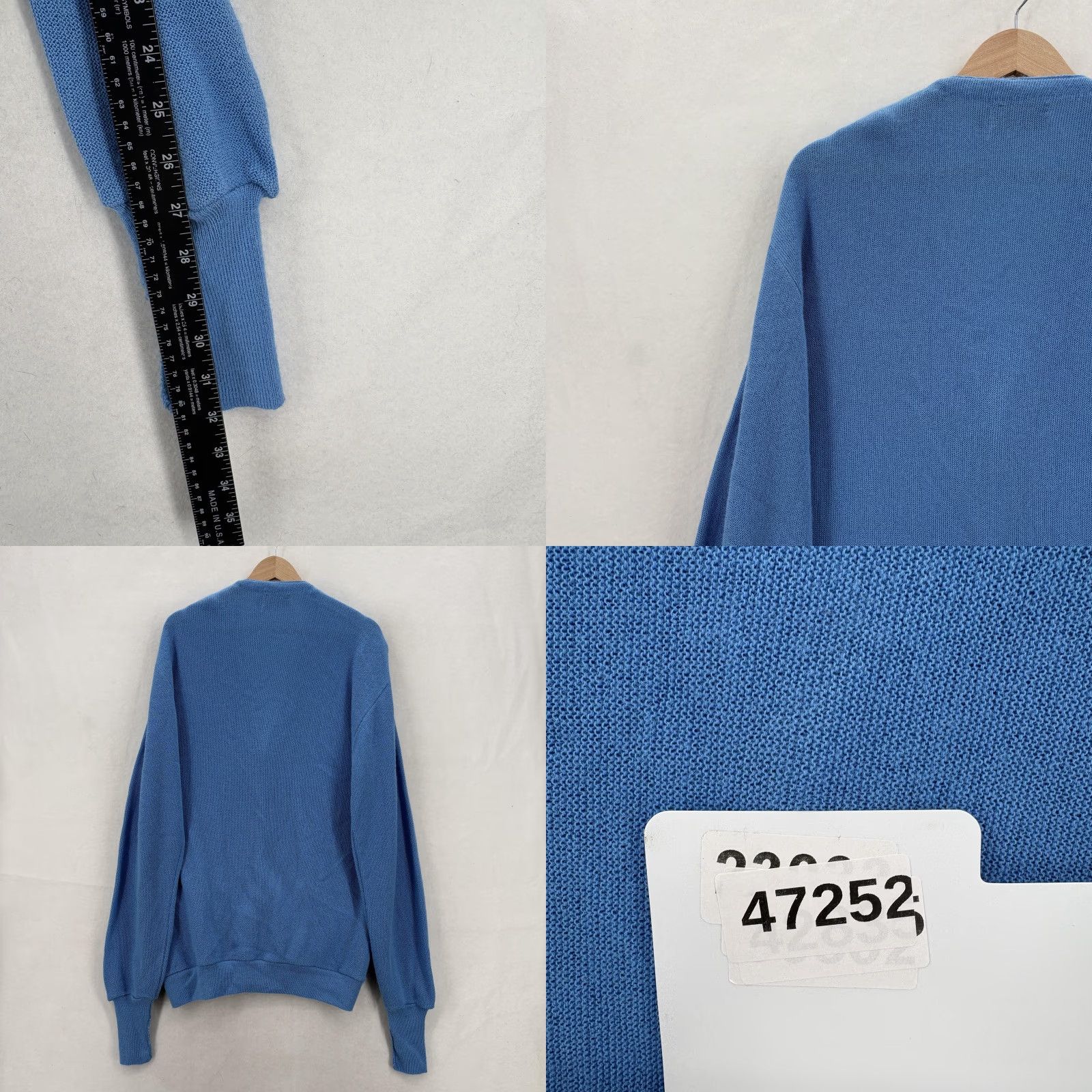 Vintage VINTAGE Par Four Sweater Cardigan Mens XLT Blue Acrylic V-Neck Knit Golf Grandpa Knit Size US XL / EU 56 / 4 - 8 Thumbnail