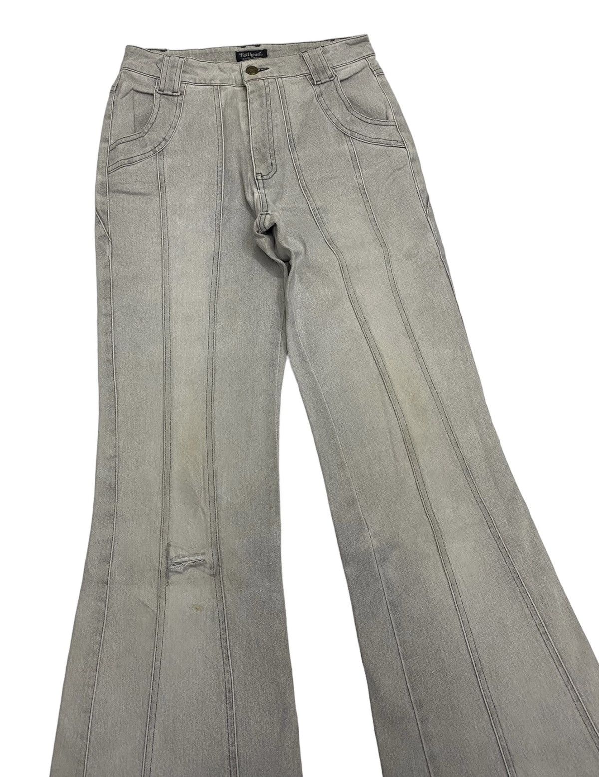 Hysteric Glamour × Japanese Brand JAPANESE AVANT GARDE STYLE DENIM FLARE DISTRESSED BOOTCUT Size US 27 - 6 Thumbnail