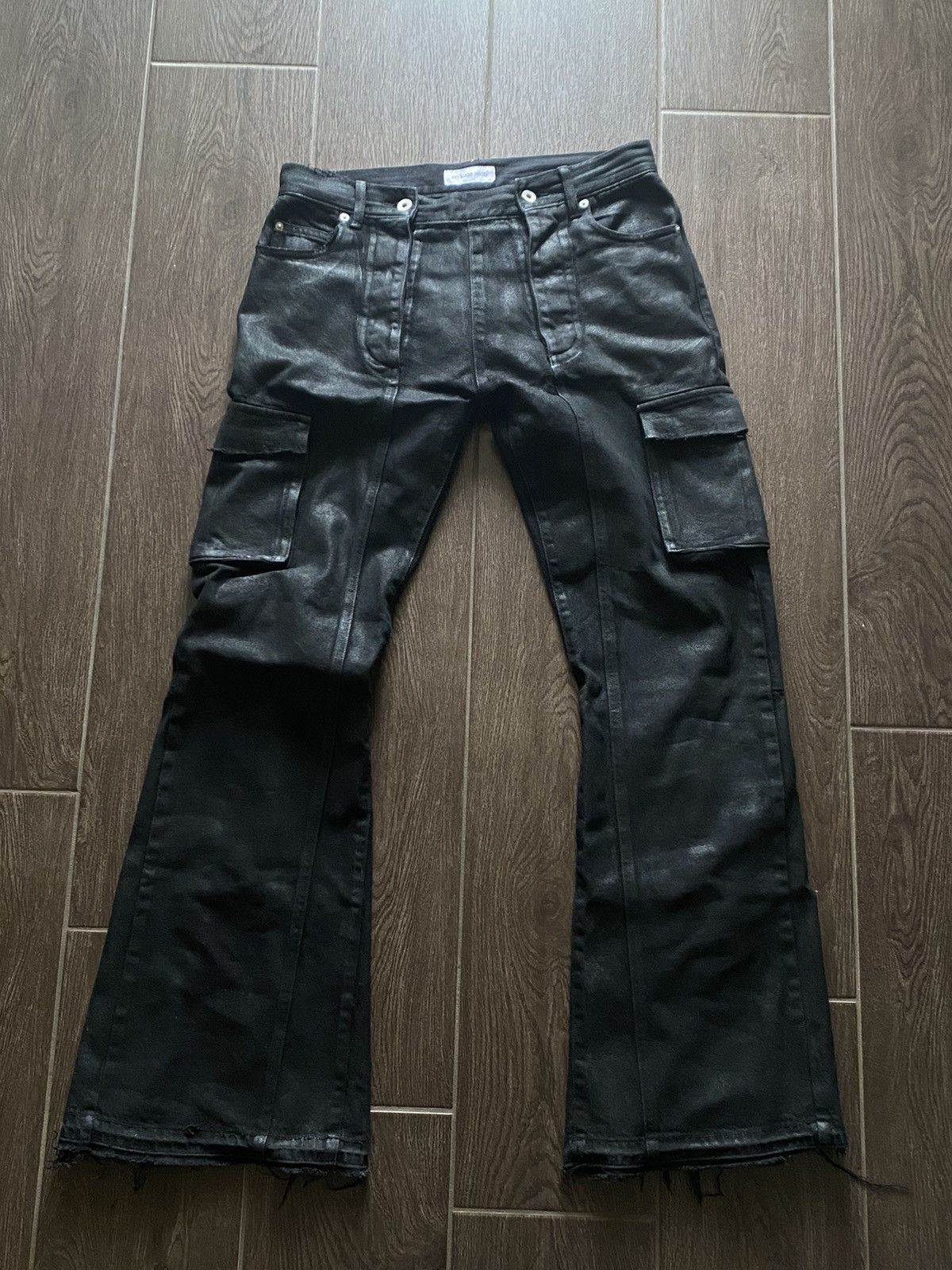 Japanese Brand No Mass Prod. Wax flared zipper cargo Size US 33 - 6 Thumbnail