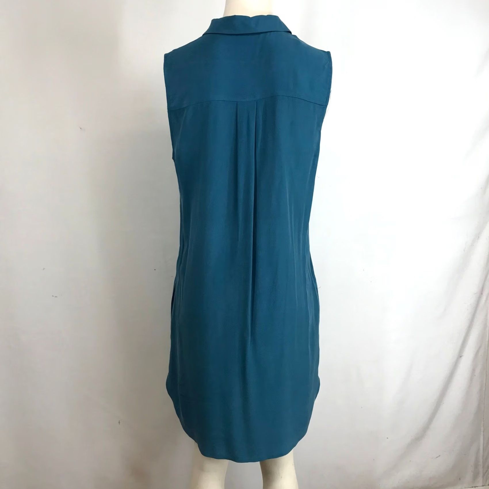 Equipment Equipment Femme Shirt Dress Teal Silk Midi Sleeveless Collared Button-Front Women M/M Size M / US 6-8 / IT 42-44 - 5 Thumbnail