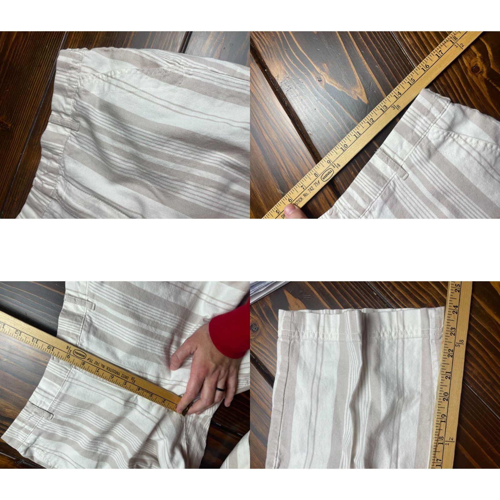 Tommy Hilfiger Tommy Hilfiger Cropped Pants Women's Size 8 White Tan Pockets Ankle Length Cropped Pants Size 30" / US 8 / IT 44 - 8 Thumbnail