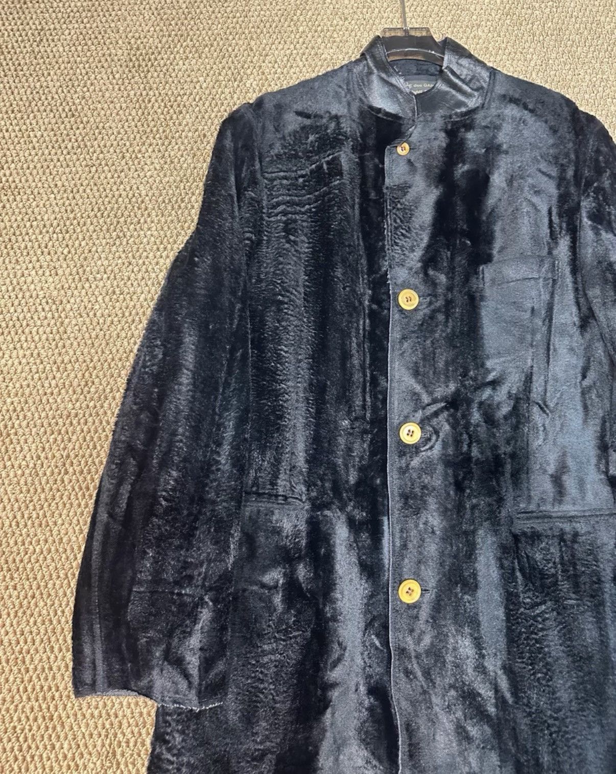 Comme des Garcons Homme Plus Comme des Garçons HOMME PLUS Black Velvet Long Coat K23 Size US L / EU 52-54 / 3 - 1 Thumbnail
