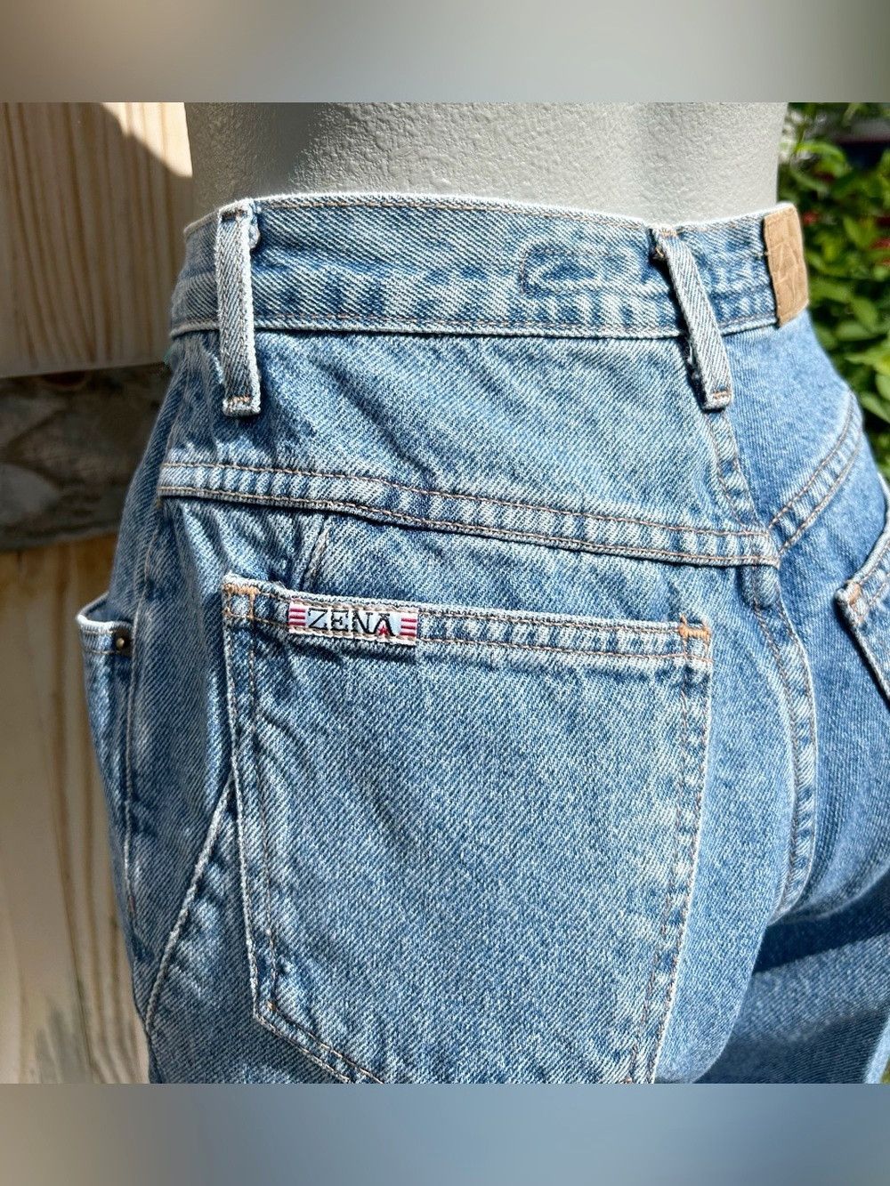 Other Vintage 90s Zena Blue Denim High Waisted Tapered Mom Jeans Size 30" / US 8 / IT 44 - 3 Thumbnail
