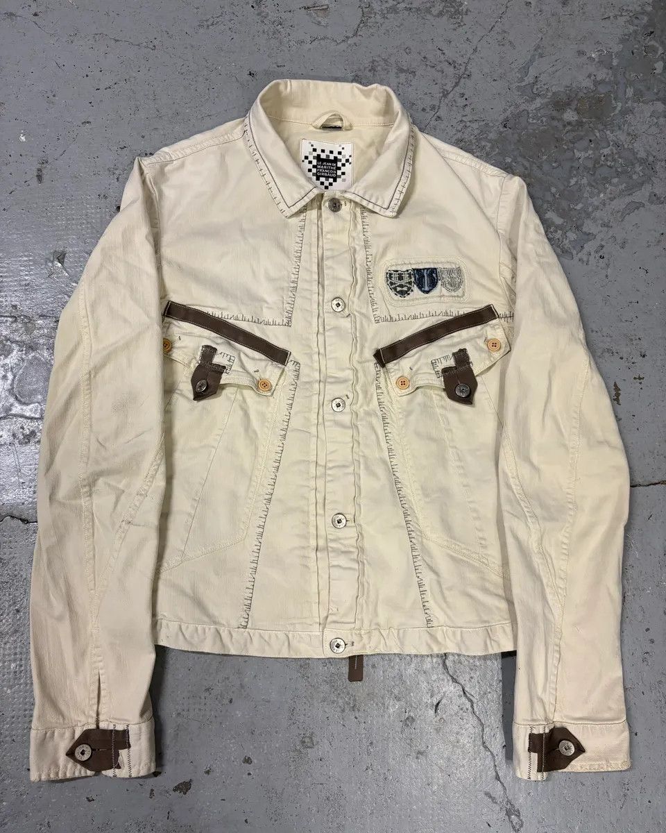 2000s Marithé + François Girbaud White Signature Light Jacket