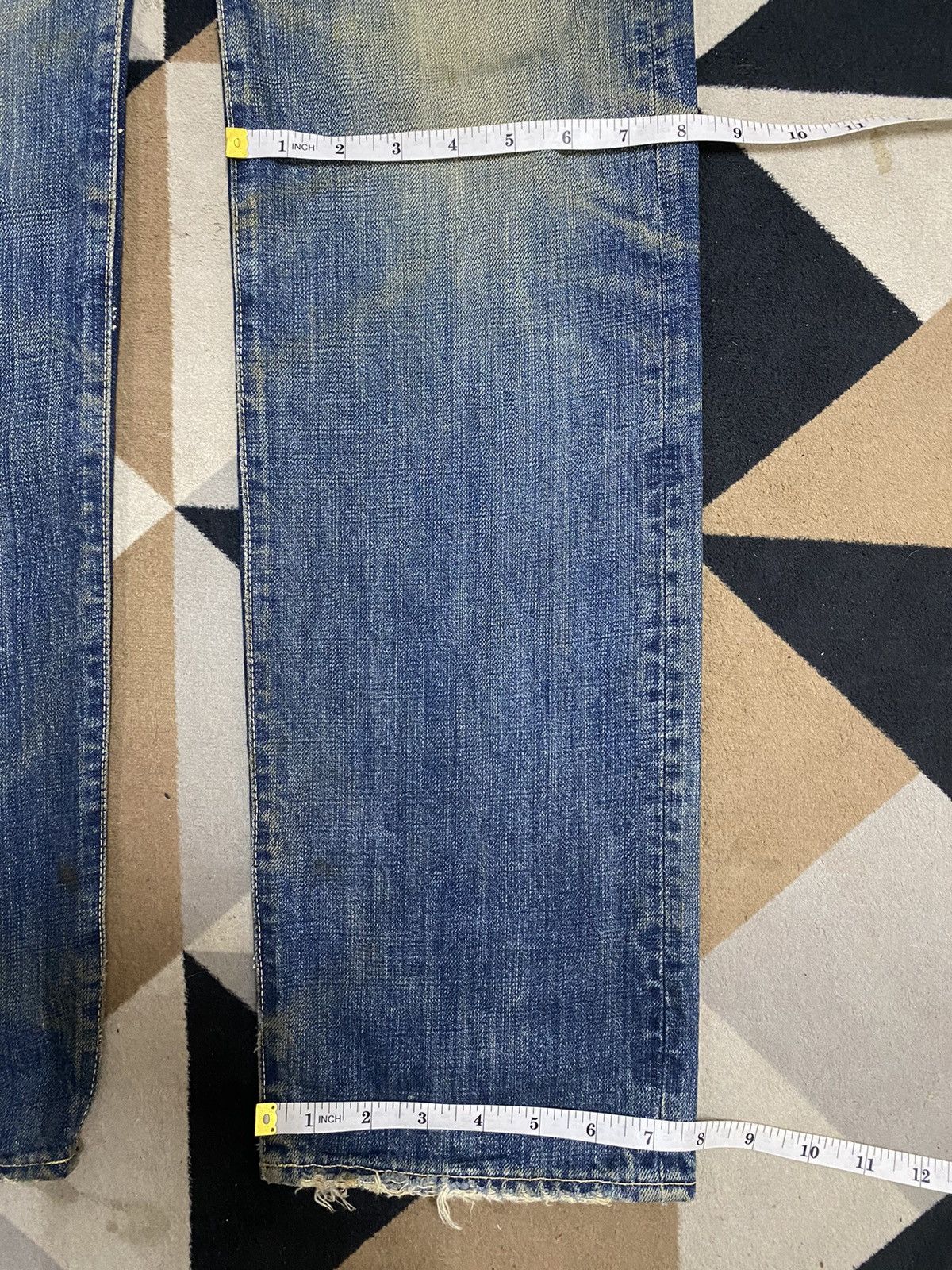 Spellbound Japanese Brand SpellBound Mud Wash Distressed Loose Jeans Size US 31 - 20 Thumbnail