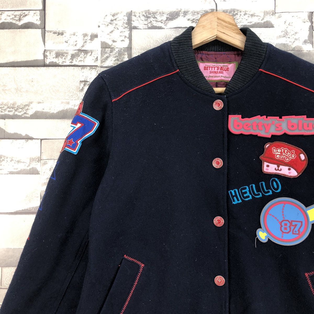 Japanese Brand Japanese Brand Shinji Abe Betty Embroidery Varsity Jacket Size US S / EU 44-46 / 1 - 4 Thumbnail