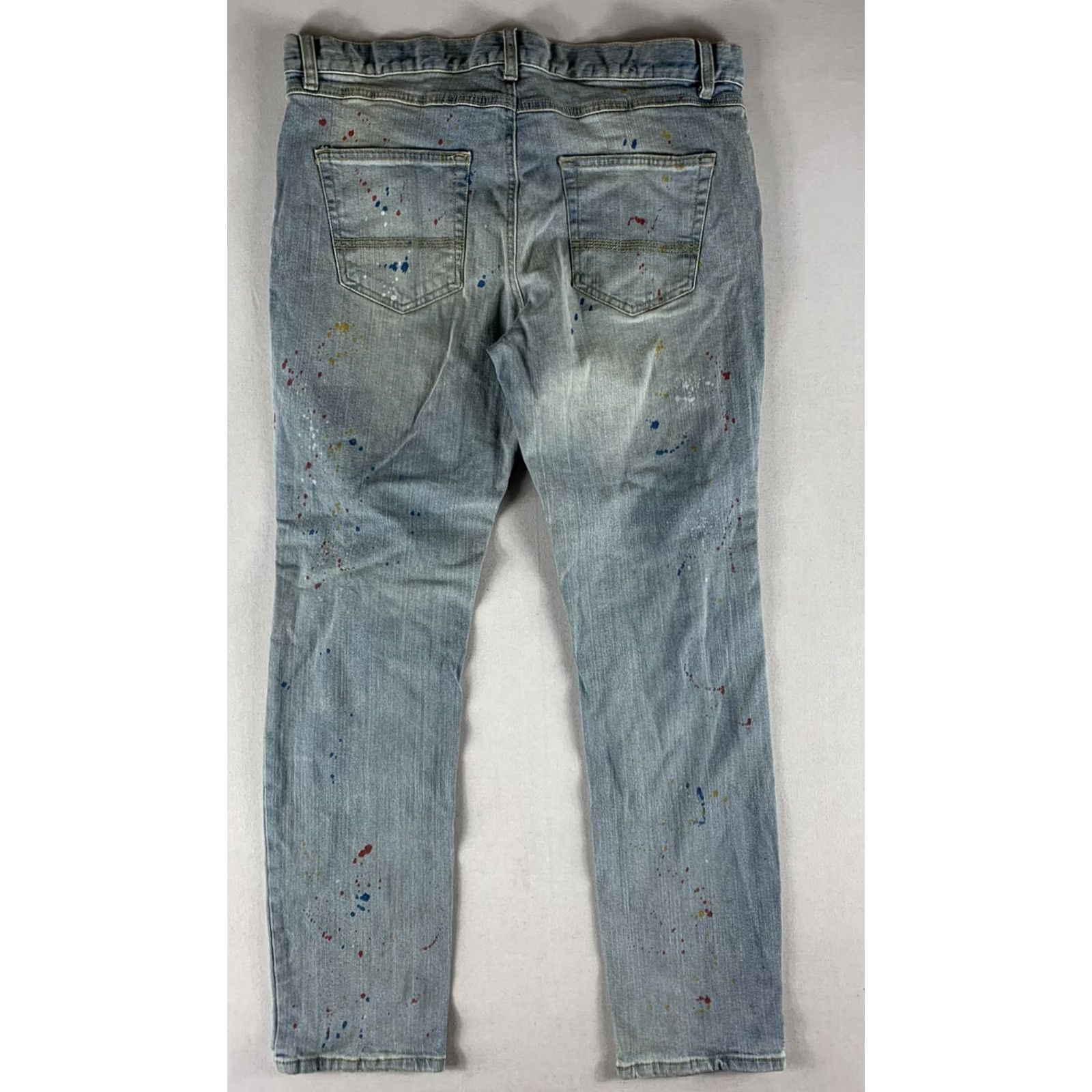 Levi's Levi's Jeans Paint Splater Sun + Stone Mens 34x30 Blue Denim Straight Regular Mid Blue 37x30 ACTUAL 34 Waist 30 Inseam Mens Size US 34 / EU 50 - 2 Thumbnail