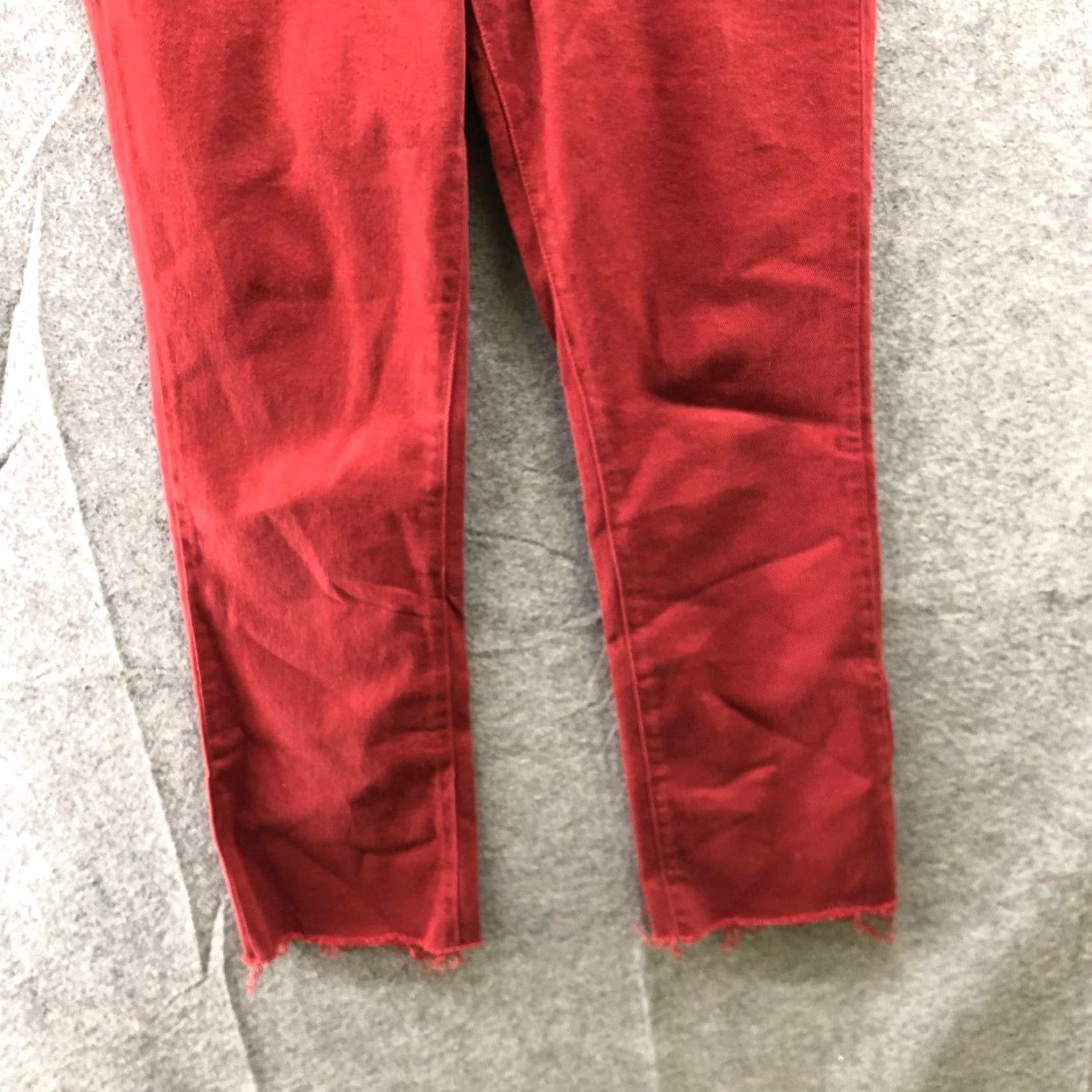 Vintage Trave Colette Jeans Kick Flare Womens 25 Brick Red Stretch Mid Rise Size 42" / US 20 - 4 Thumbnail