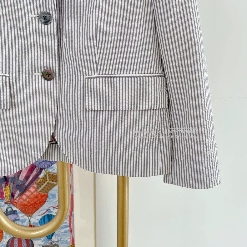 Thom Browne Thom Browne Gray Striped Blazer Size 40 3 Size 40R - 4 Thumbnail
