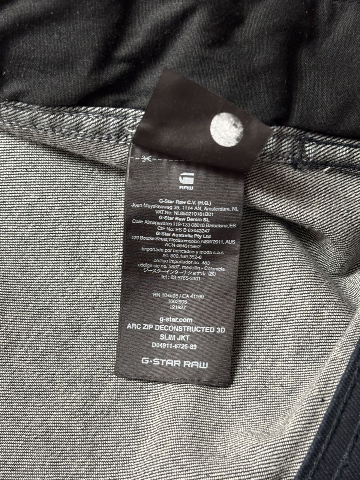G-Star G-Star RAW Arc Zip Deconstructed 3D Slim Denim Jacket Mens L Size US L / EU 52-54 / 3 - 13 Thumbnail
