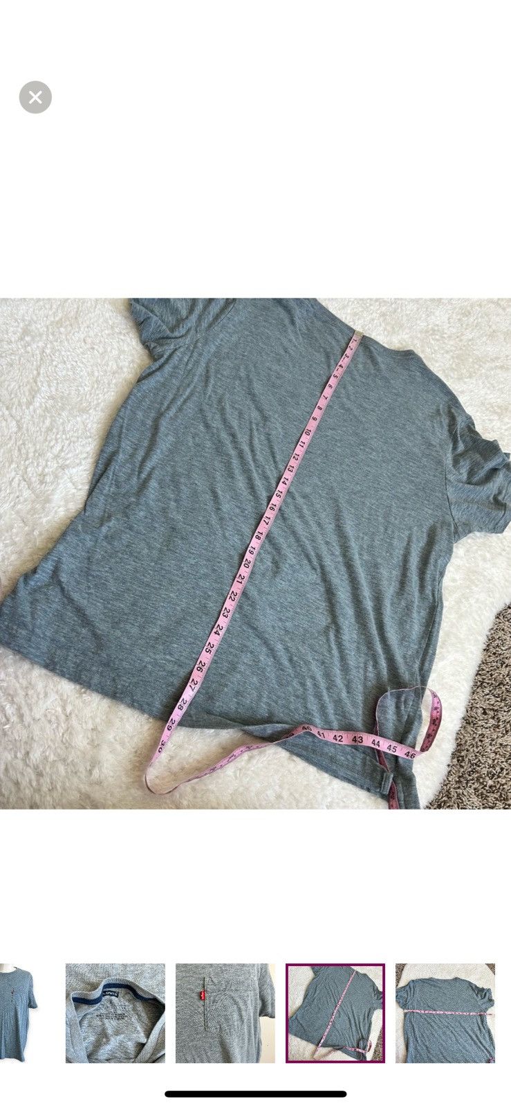 Levi's Levis XL grey short sleeve pocket tee Size US XL / EU 56 / 4 - 3 Thumbnail