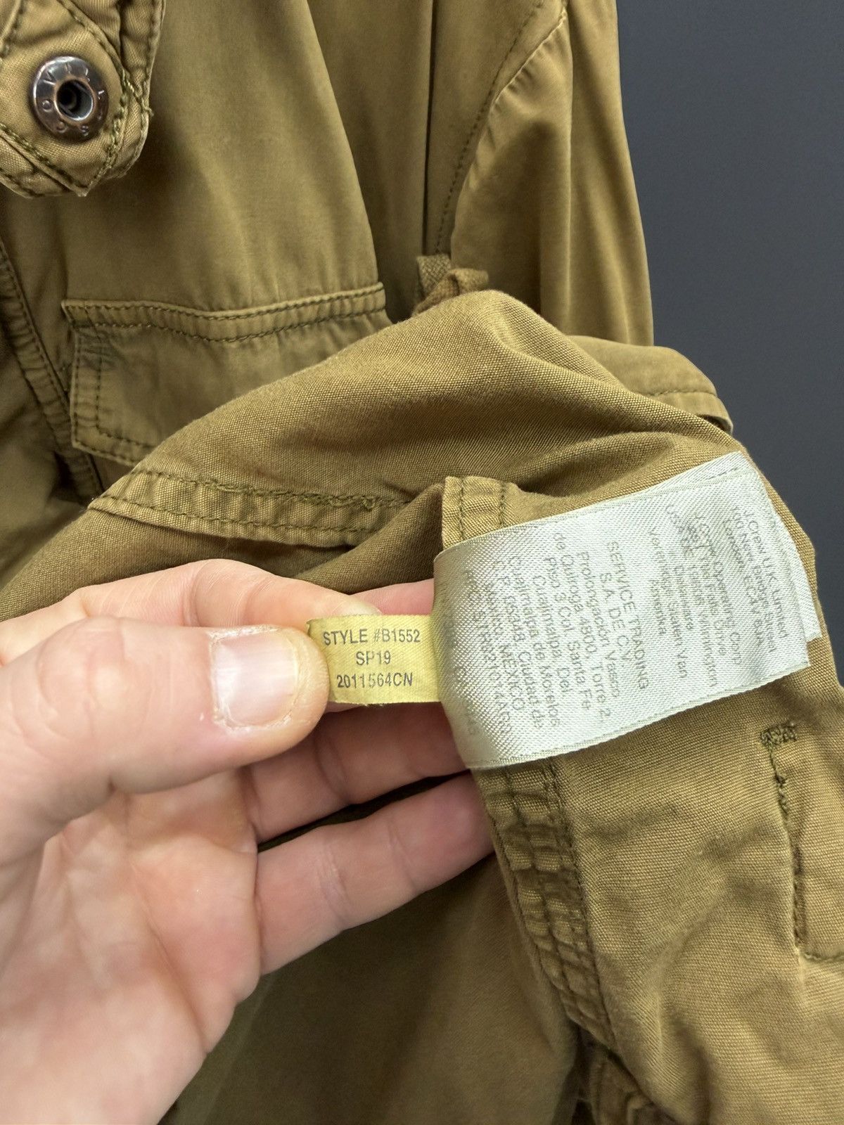 Wallace & Barnes Wallace & Barnes Olive Field Jacket Hooded Military Style Size US XXL / EU 58 / 5 - 16 Thumbnail