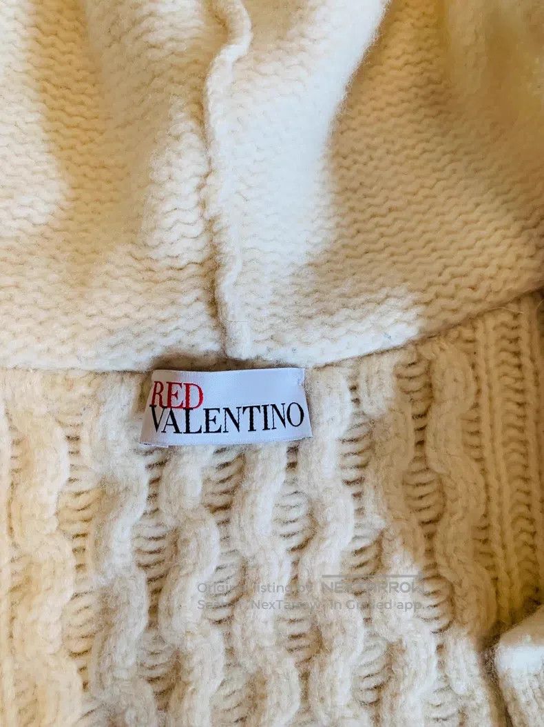 Valentino Valentino Valentino fur coat white cardigan Size S / US 4 / IT 40 - 6 Thumbnail