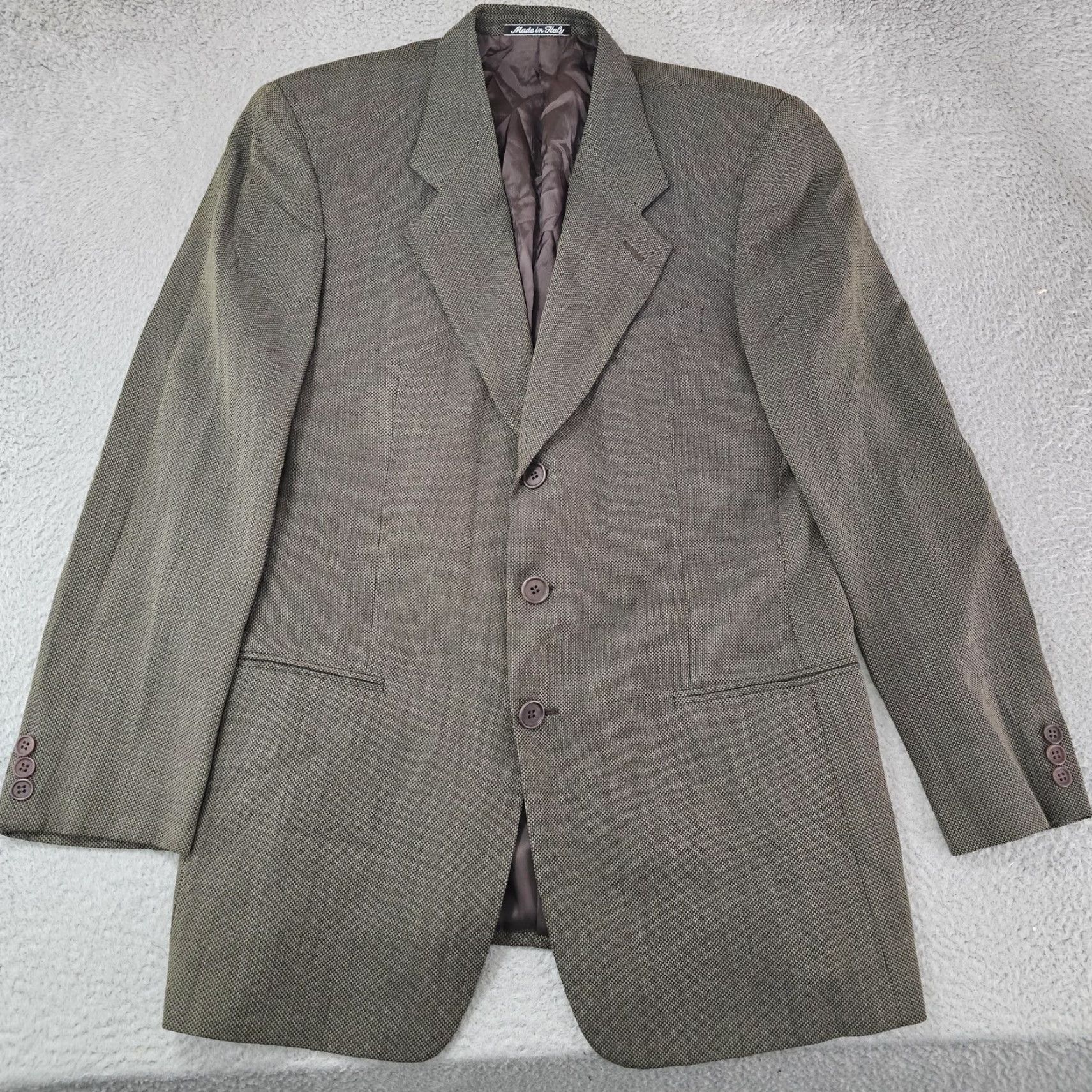 Giorgio Armani Giorgio Armani Le Collezioni Blazer Mens 42R Brown Wool Sport Coat Single-Breasted 3-Button Notch Lapel Made in Italy Size 42R - 2 Thumbnail