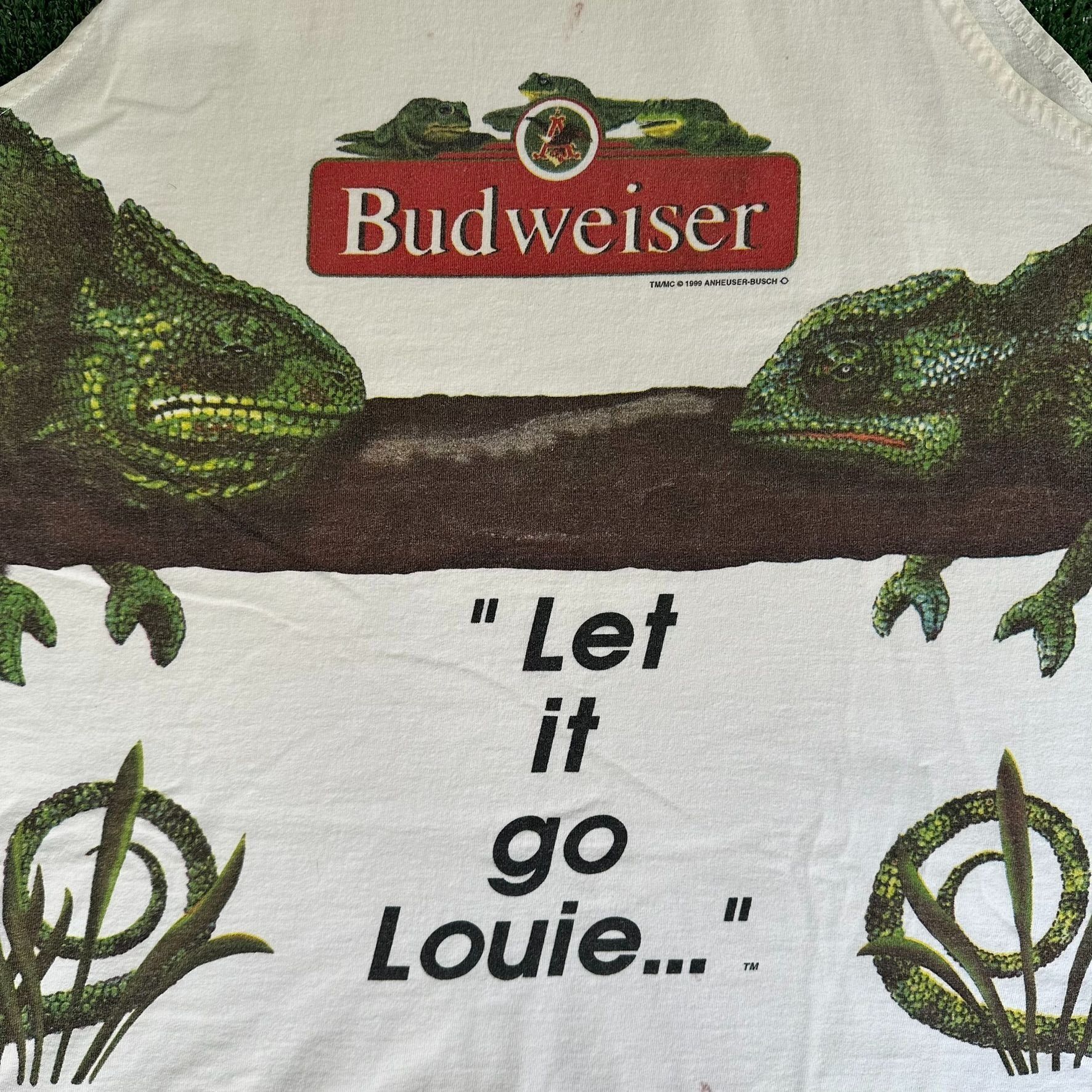 Budweiser Vintage 90s Budweiser Tank Top Funny Lizard Frog Beer Tee Size US XL / EU 56 / 4 - 2 Thumbnail