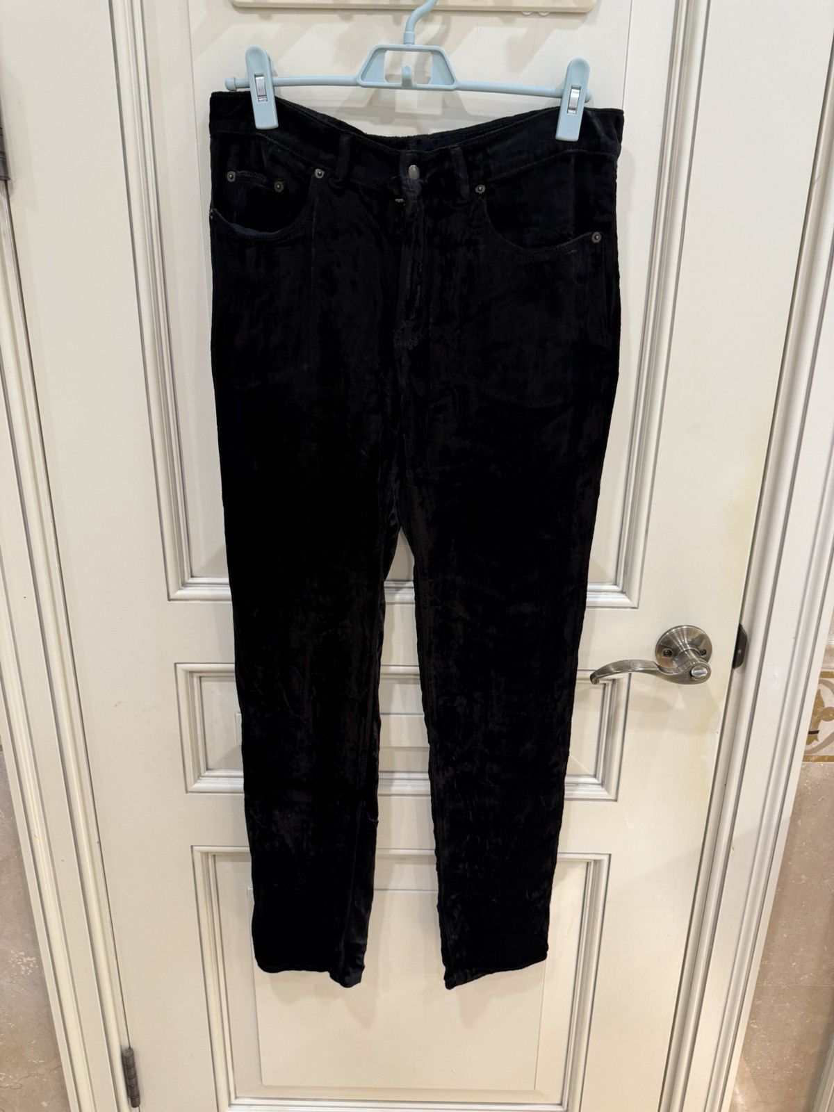 Saint Laurent Paris velvet black pants size 30 Size US 30 / EU 46 - 1 Thumbnail