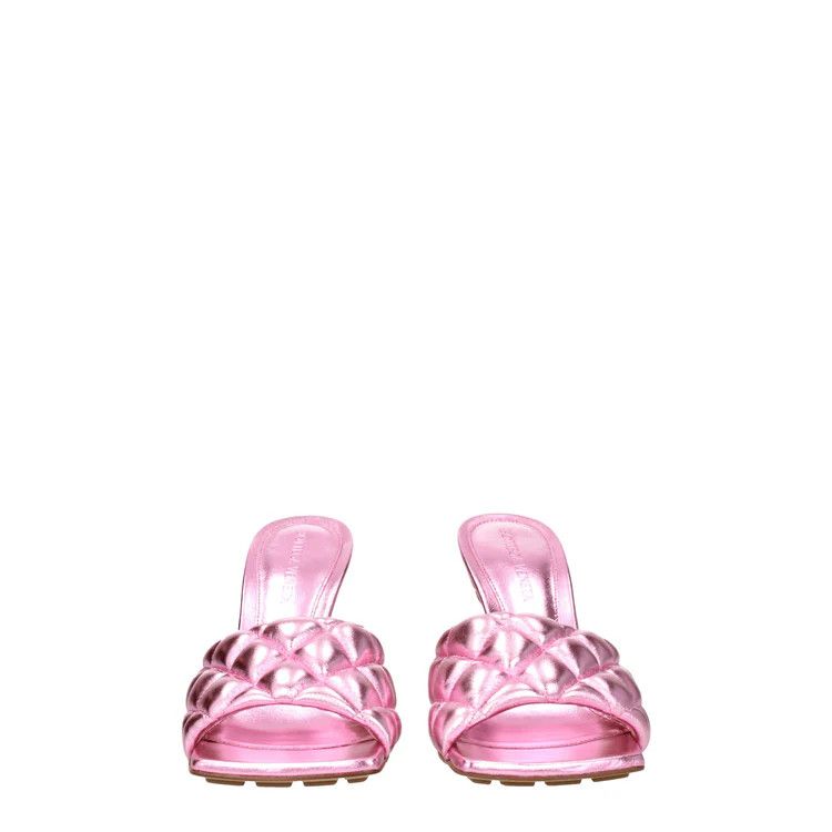 Bottega Veneta o1n1vont1224 Padded Sandal Mules in Azalea Pink Size US 10 / IT 40 - 3 Thumbnail