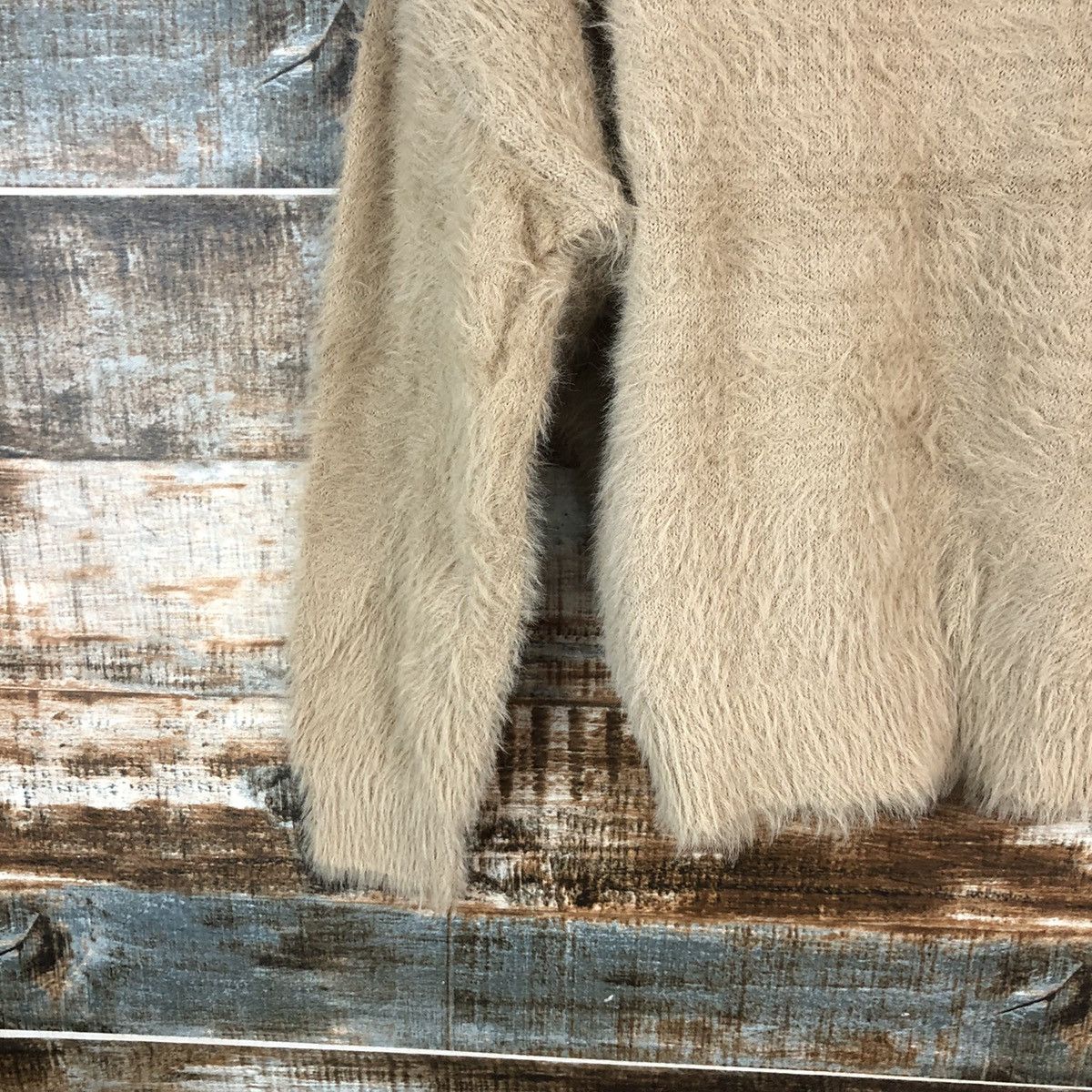 Homespun Knitwear DLL Ingni Brown shaggy fur Mohair Knitwear #C048 Size M / US 6-8 / IT 42-44 - 15 Thumbnail