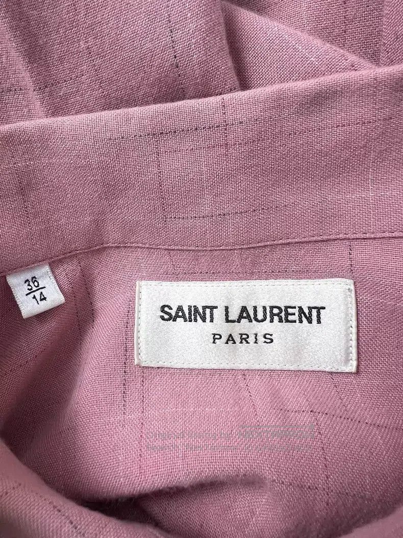 Saint Laurent Paris Saint Laurent Paris Pink Bamboo Pattern Shirt i Size XS / US 0-2 / IT 36-38 - 3 Thumbnail