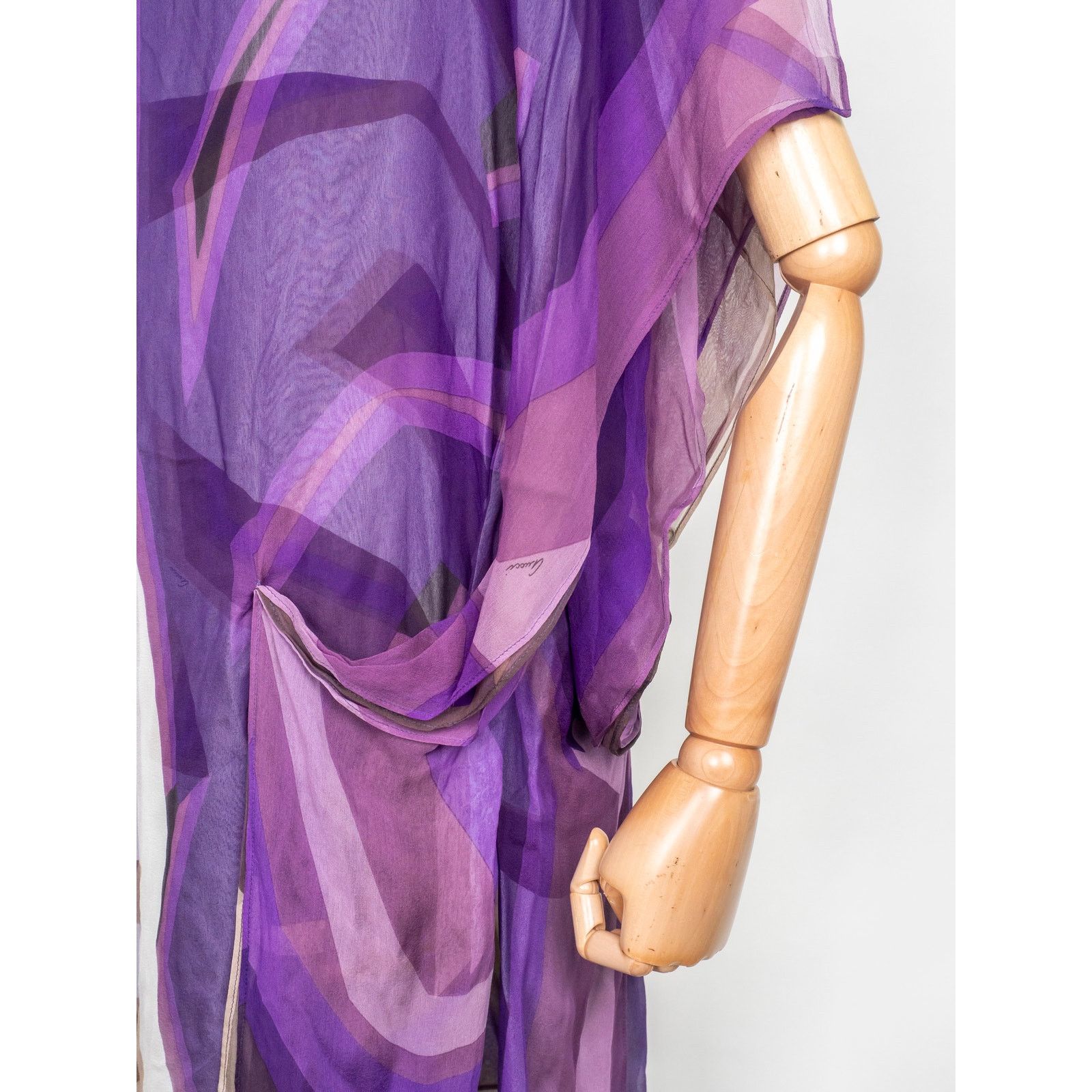 Gucci Gucci Purple Graphic Print Silk Dress Size S / US 4 / IT 40 - 11 Thumbnail