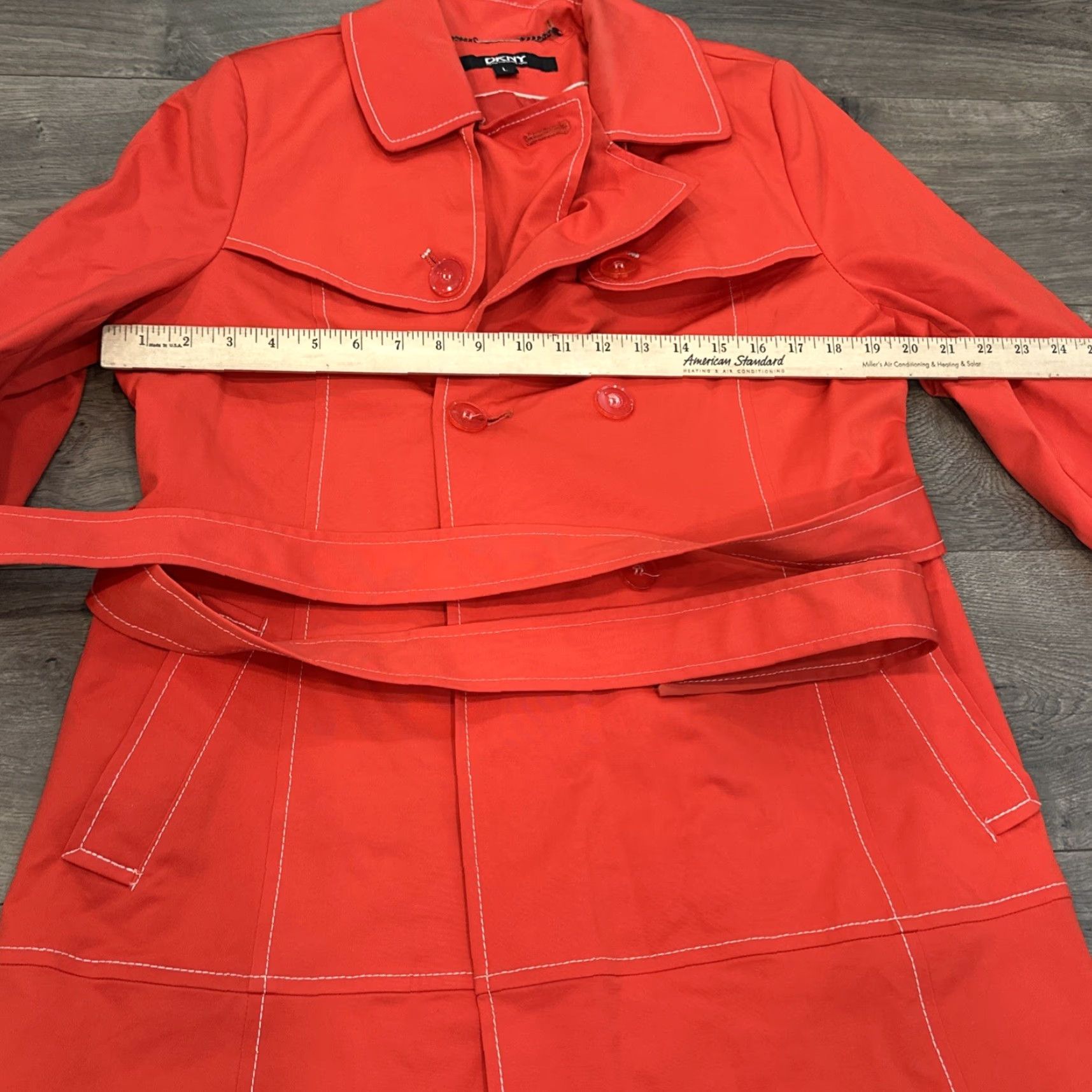 DKNY DKNY red city trench raincoat - sz Large - double breasted - Water Repellant Size M / US 6-8 / IT 42-44 - 3 Thumbnail