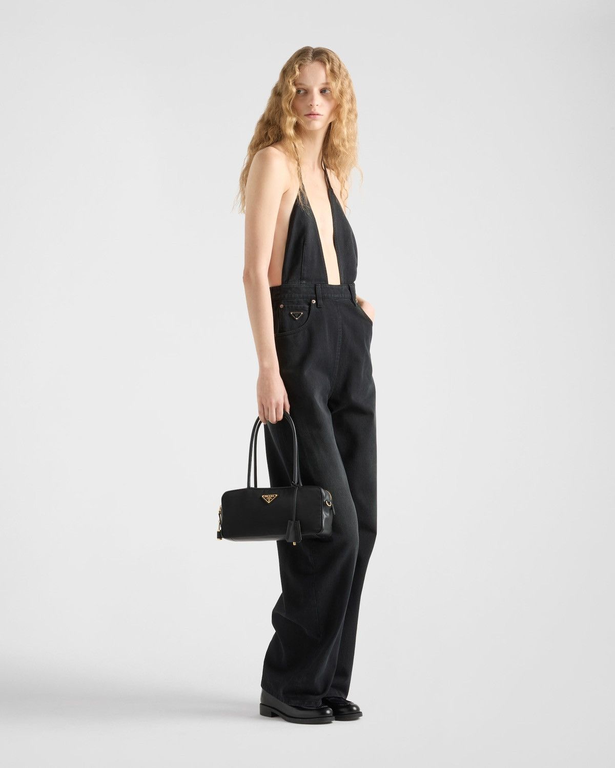 Prada Re-nylon and leather small bag with padlock Size ONE SIZE - 3 Thumbnail