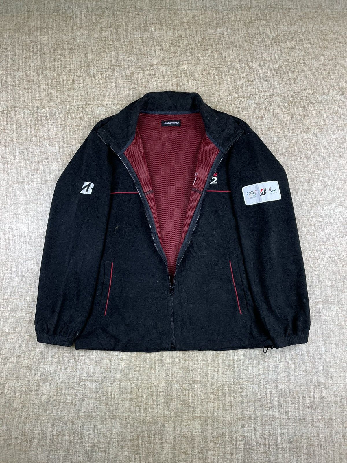 USA Olympics × Vintage Vintage Bridgestone Olympic Racing Fleece Jacket Size US L / EU 52-54 / 3 - 11 Thumbnail