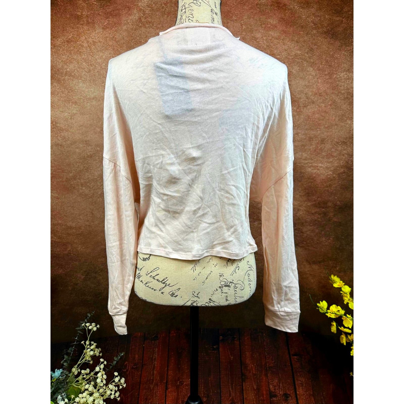 Other Chaser Gauzy Cotton Funnel Neck Drop Shoulder Light Pink S Size S / US 4 / IT 40 - 9 Thumbnail
