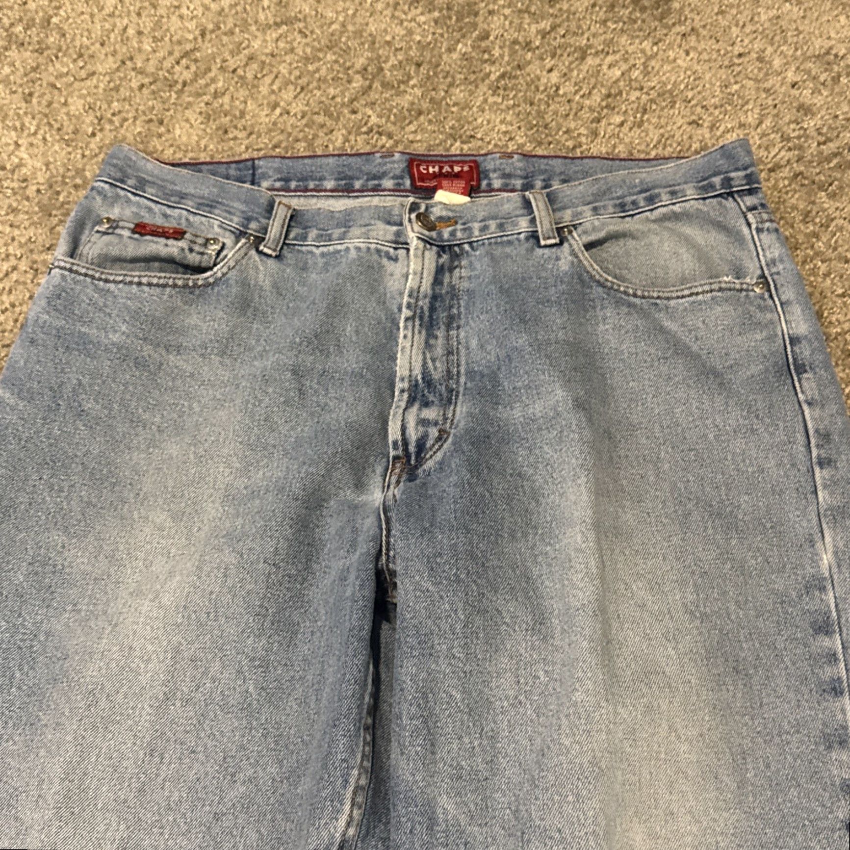 Chaps VINTAGE Chaps Ralph Lauren Jeans 90s Light Wash Straight Baggy Mens 36x30 Blue 90s Size US 36 / EU 52 - 3 Thumbnail